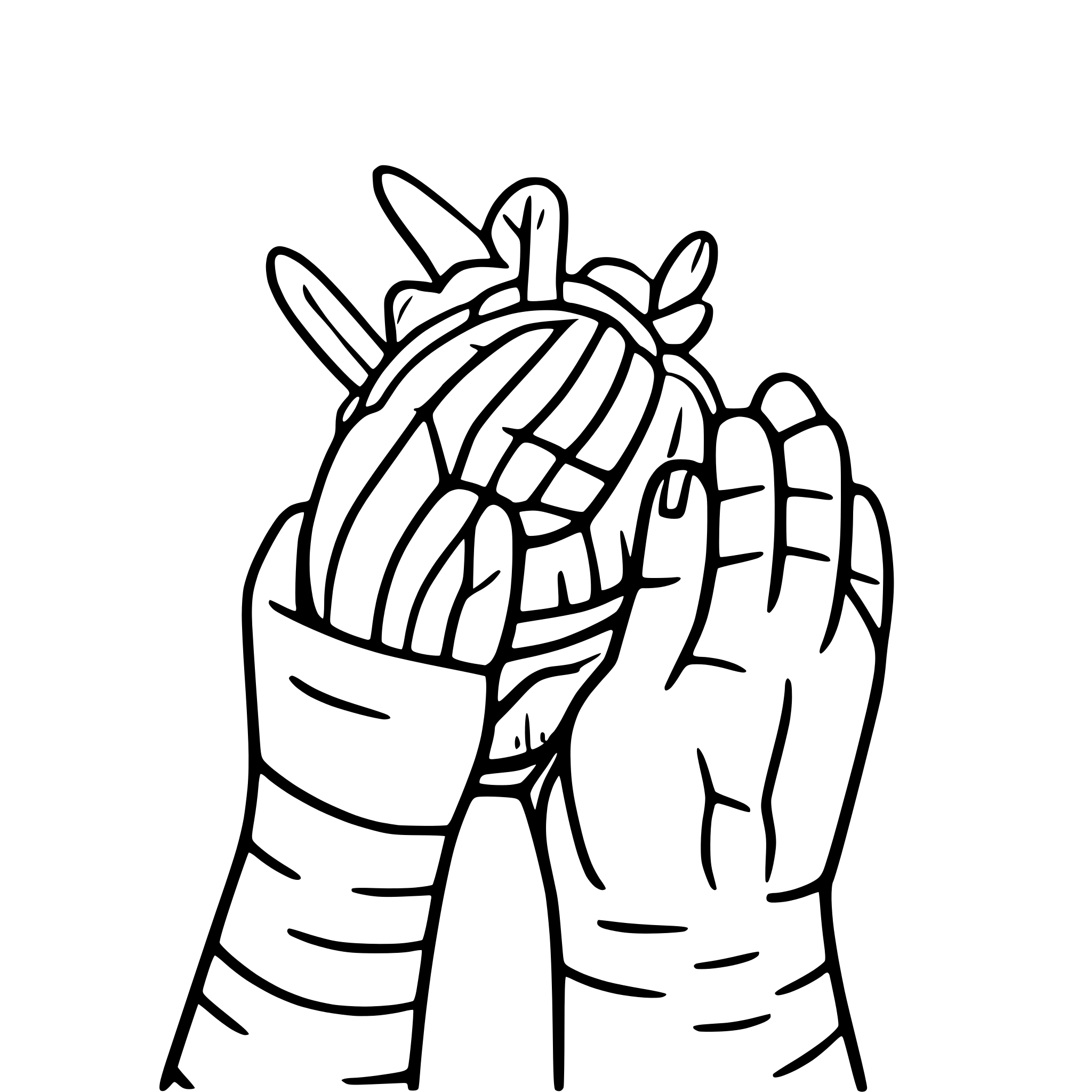 AI-generated SVG of a hands knitting wool