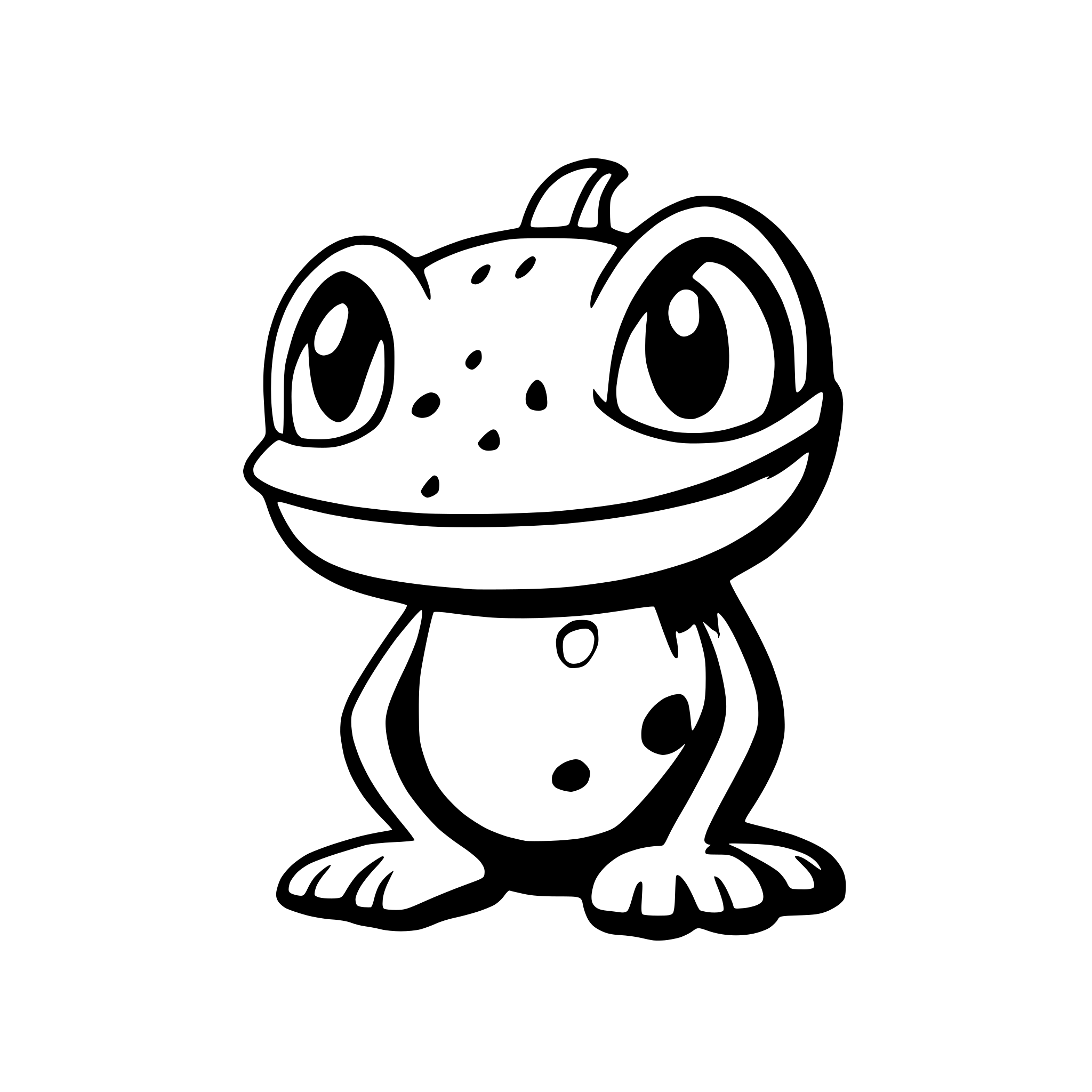 AI-generated SVG of a a very cartoon looking frog in the style of disney