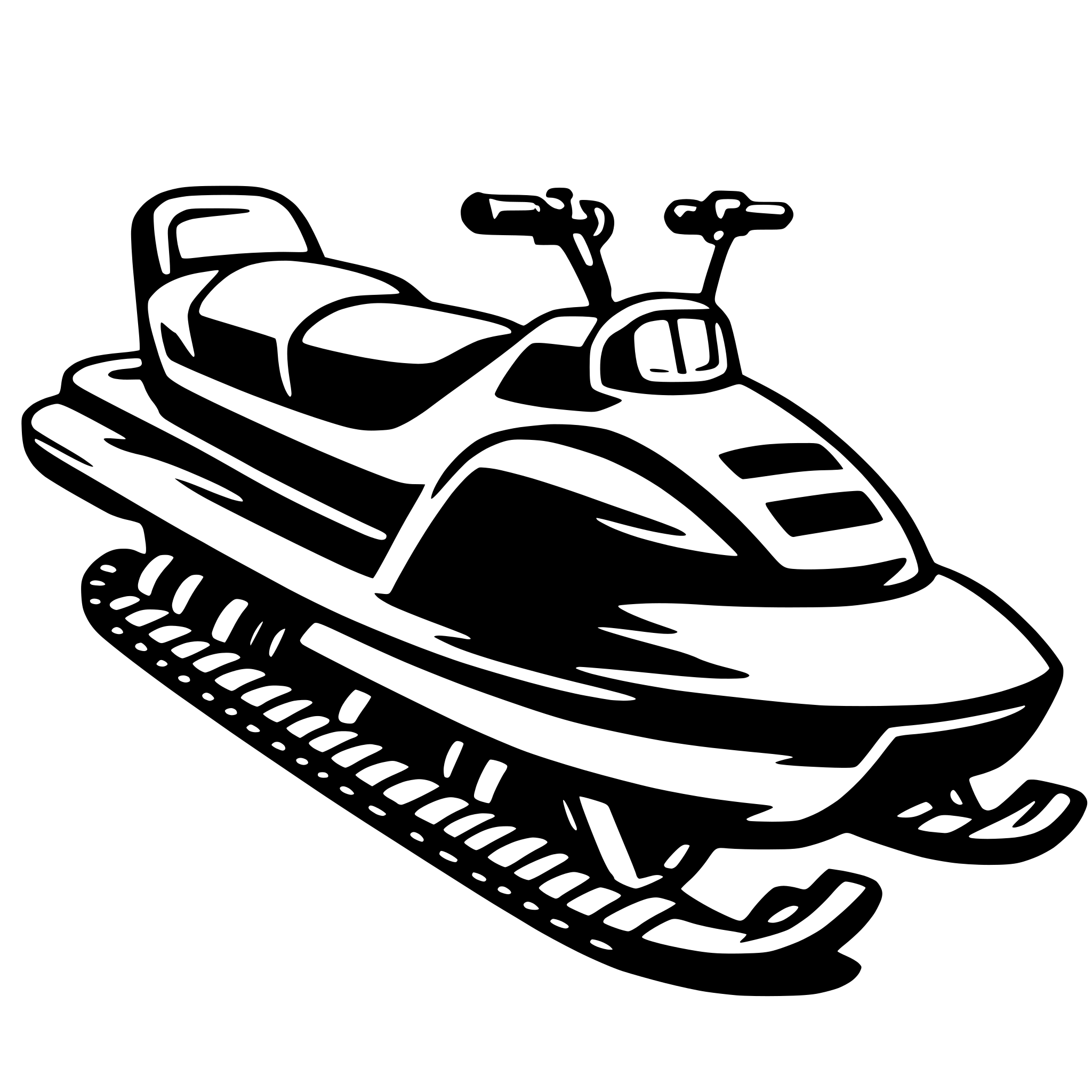 AI-generated SVG of a snowmobile