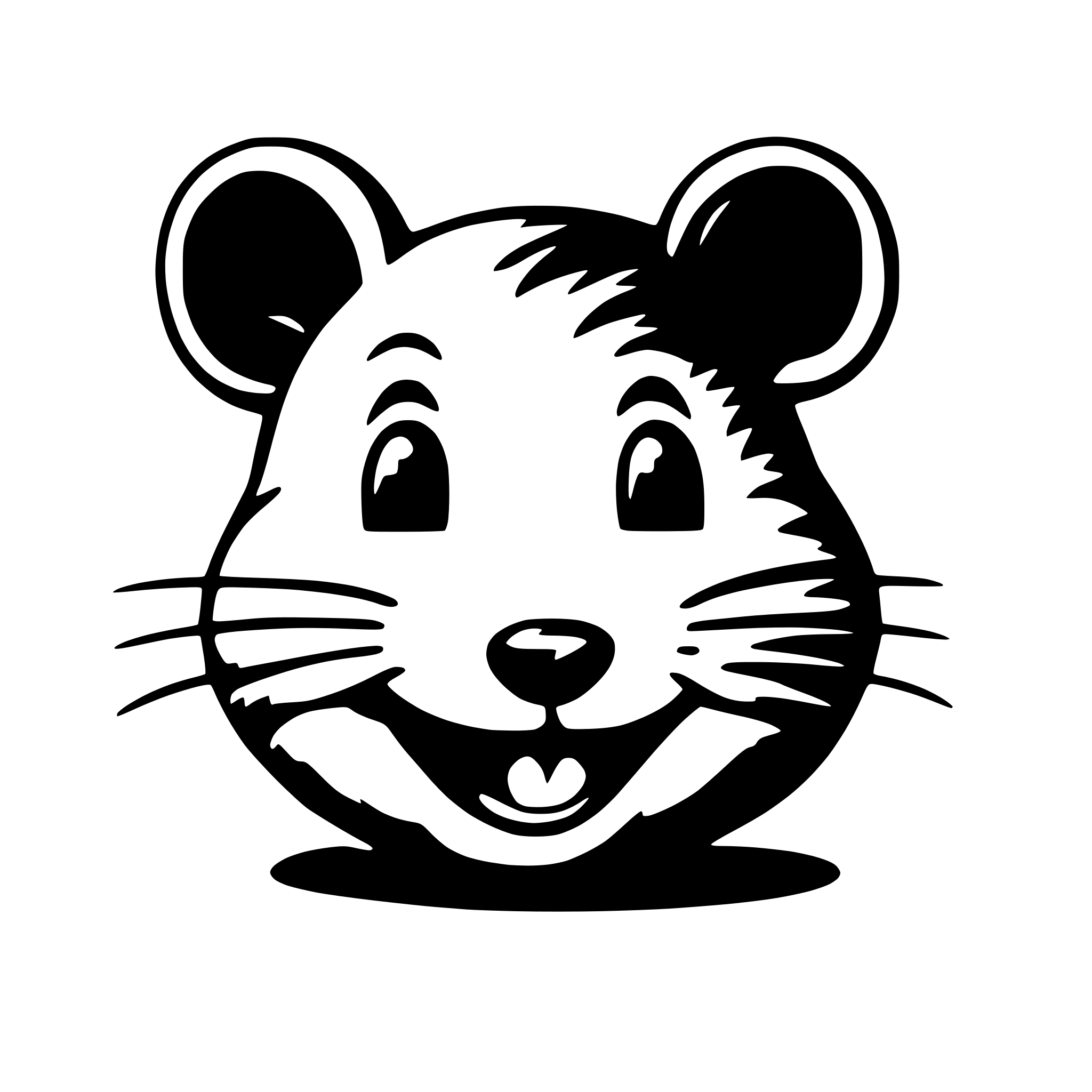 AI-generated SVG of a happy rodent smiley