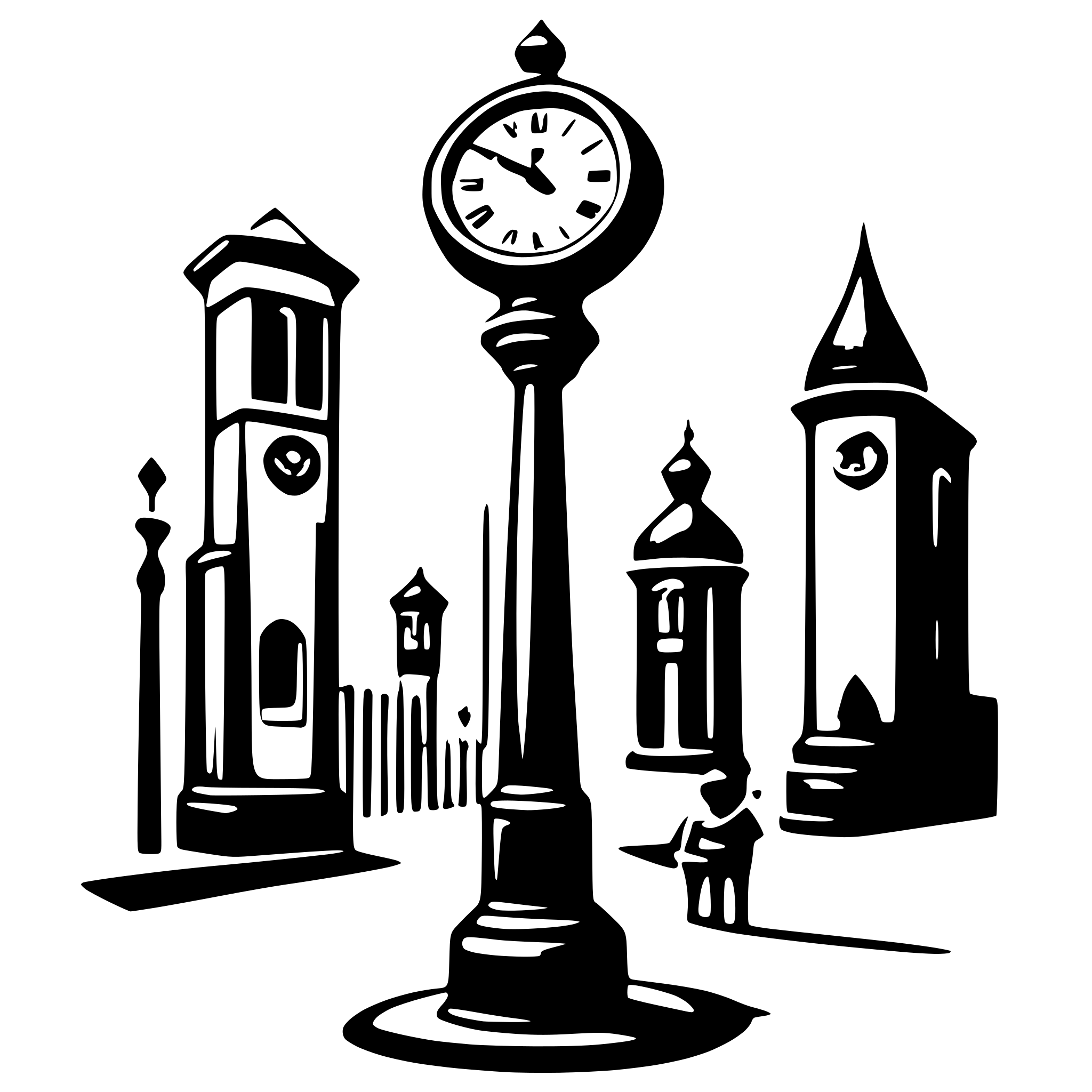 AI-generated SVG of 'street clock'