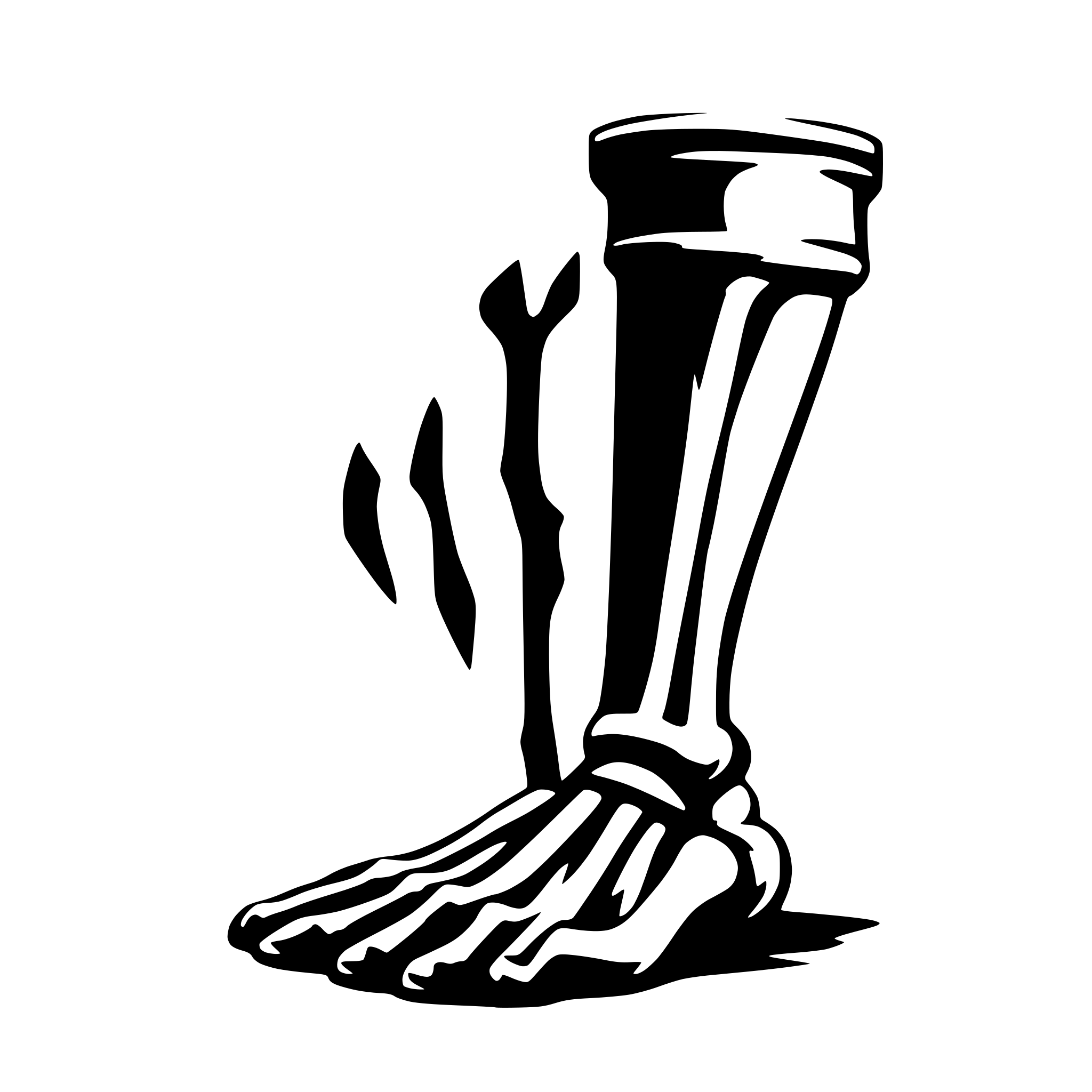 AI-generated SVG of a A human leg with bones