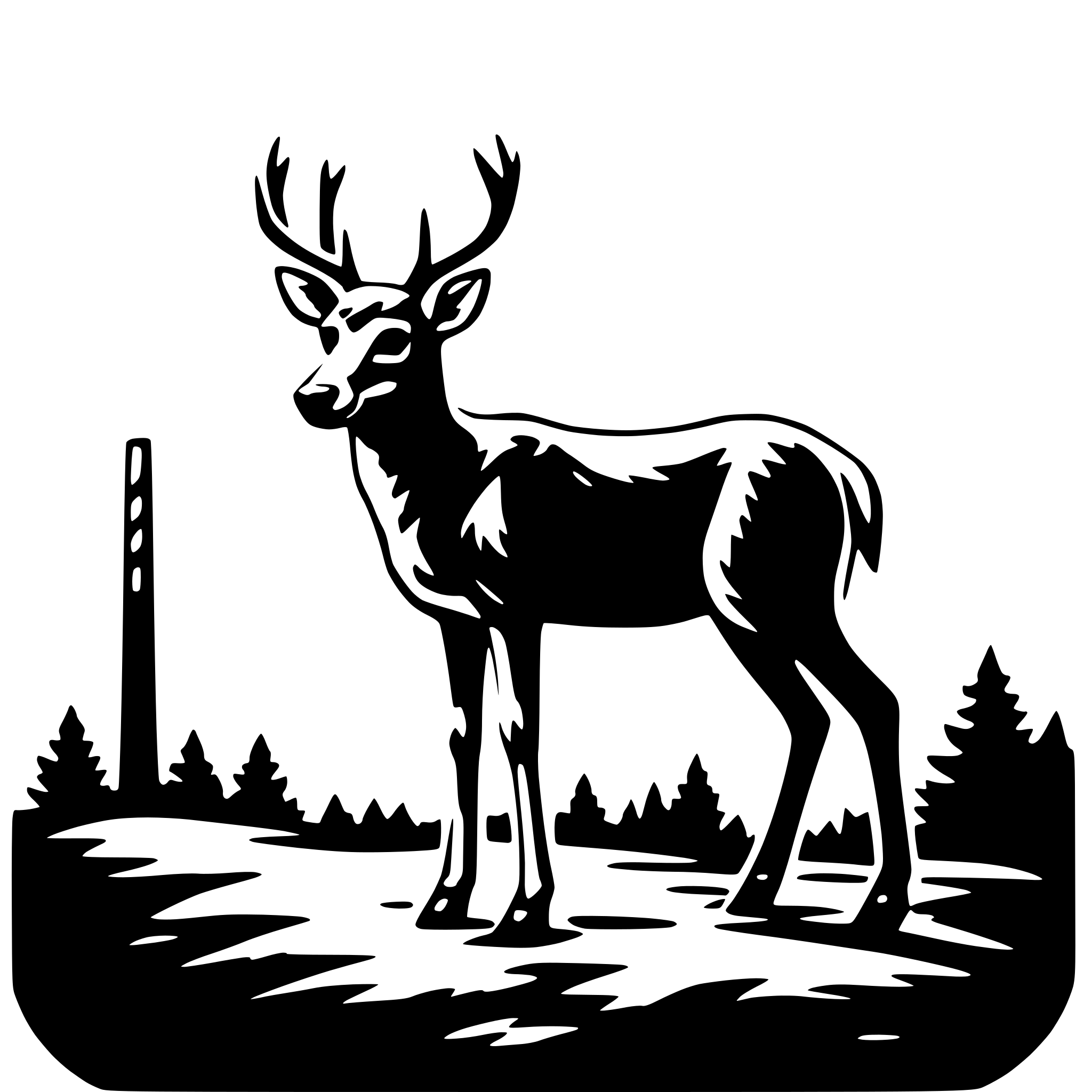 AI-generated SVG of a deer in forest