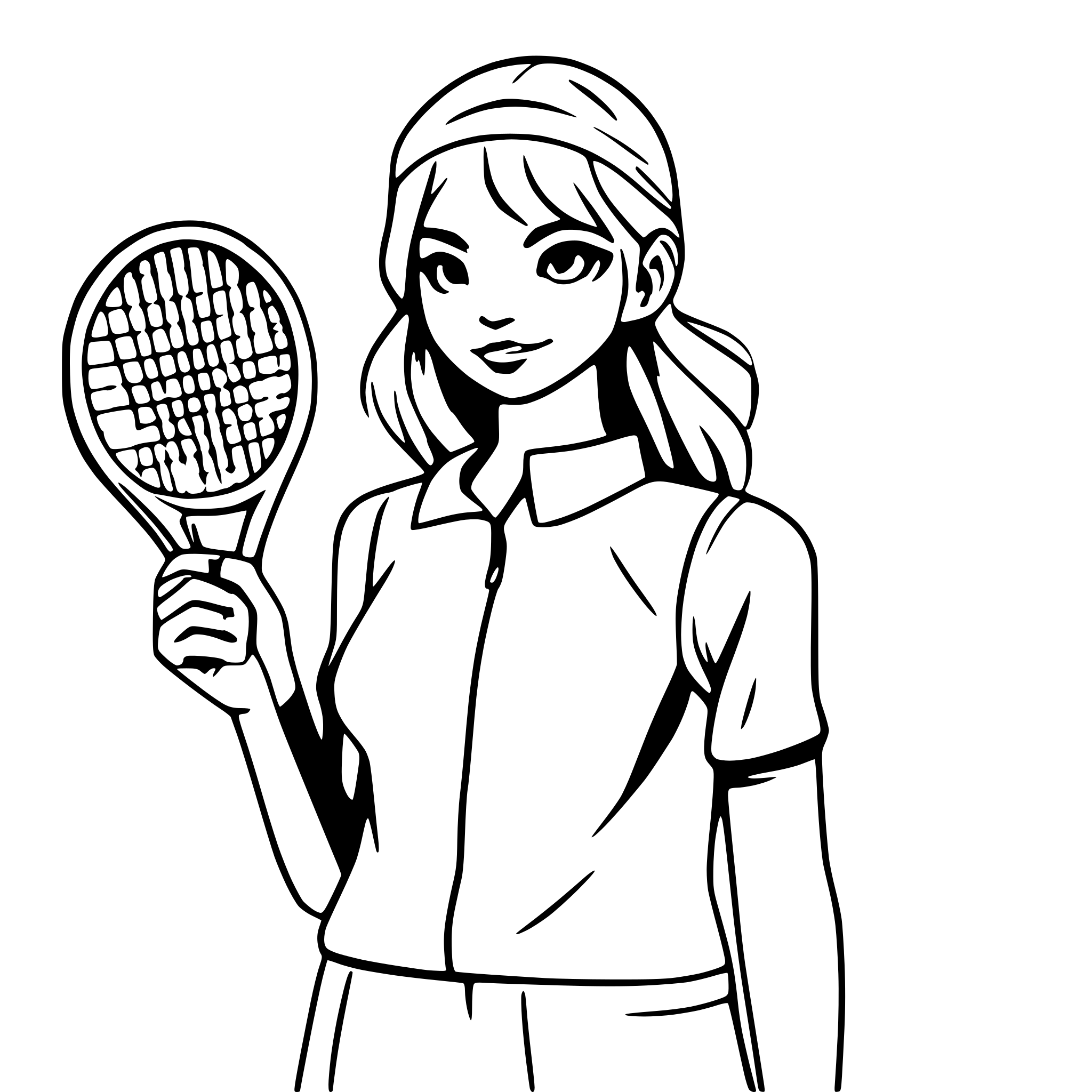 AI-generated SVG of 'a tennis player'