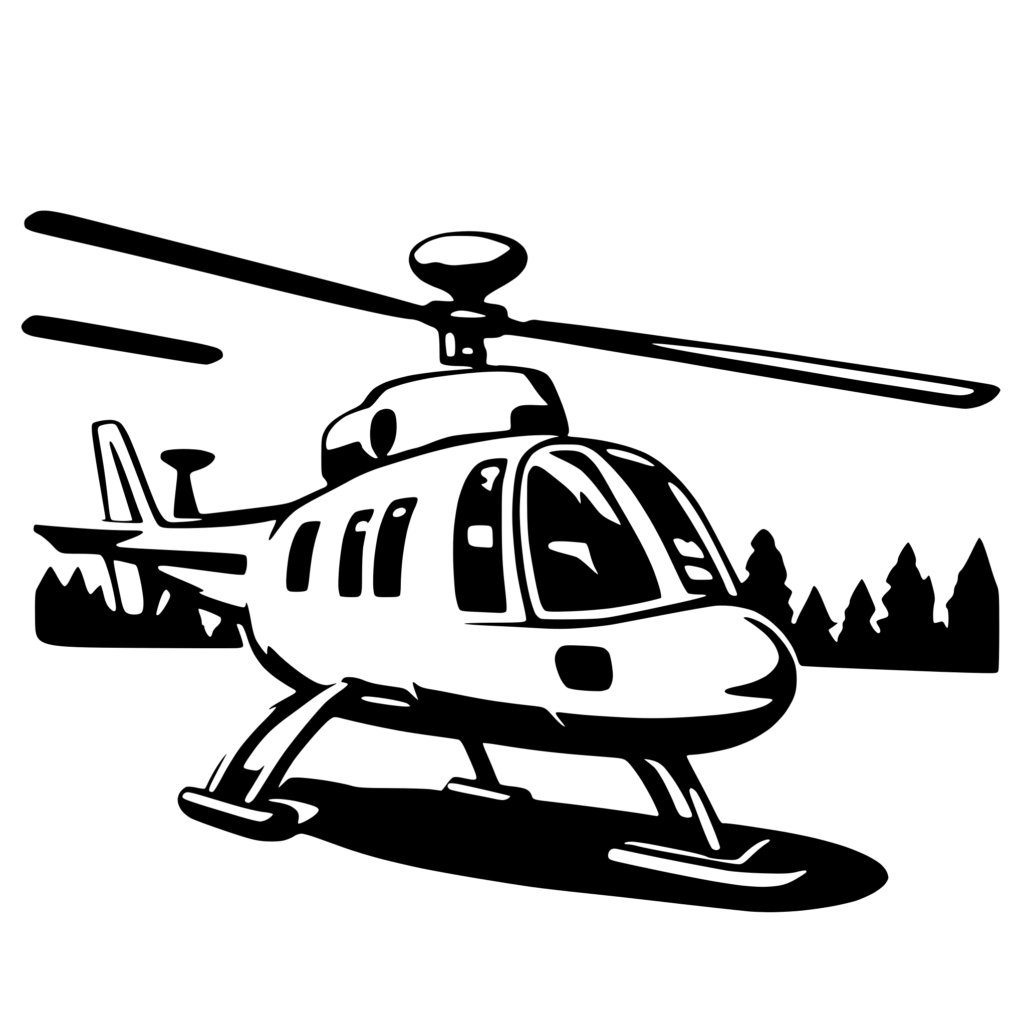 AI-generated SVG of 'helicopter with arms'