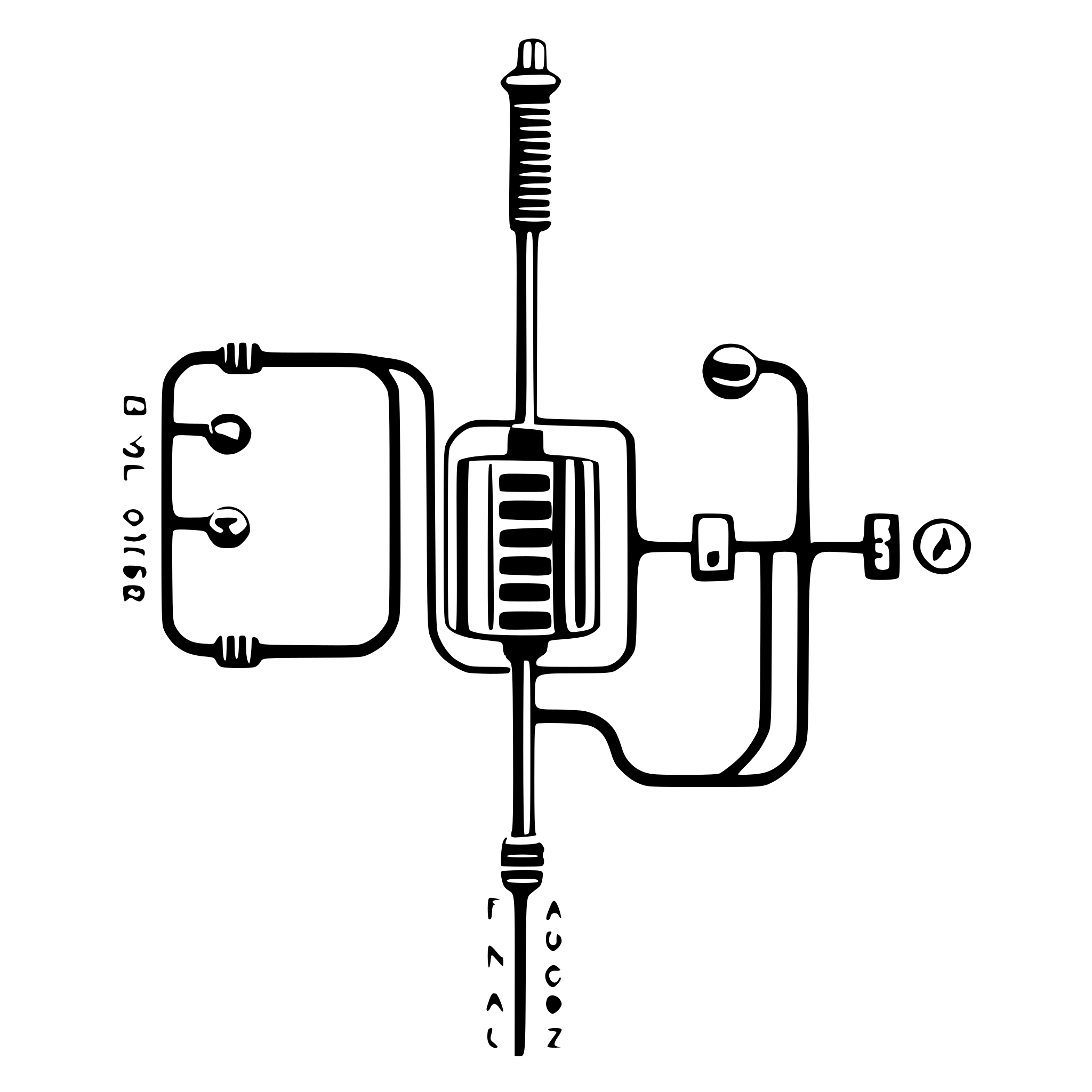 AI-generated SVG of 'a simple circuit diagram with resistor, capacitor and a switch'