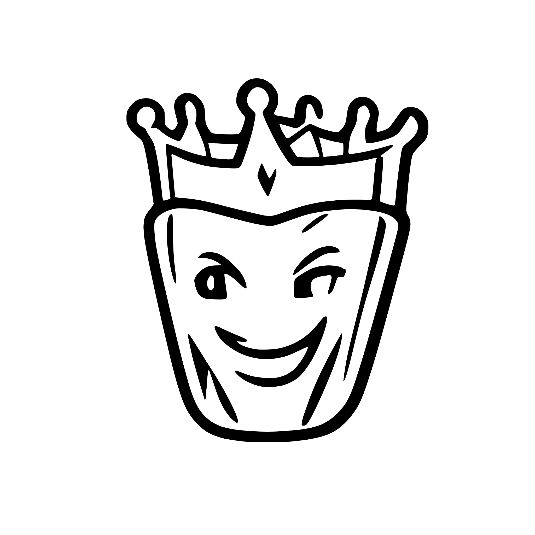 AI-generated SVG of a Tooth crown that puts when the tooth is broken for dentist icon, use only blue color