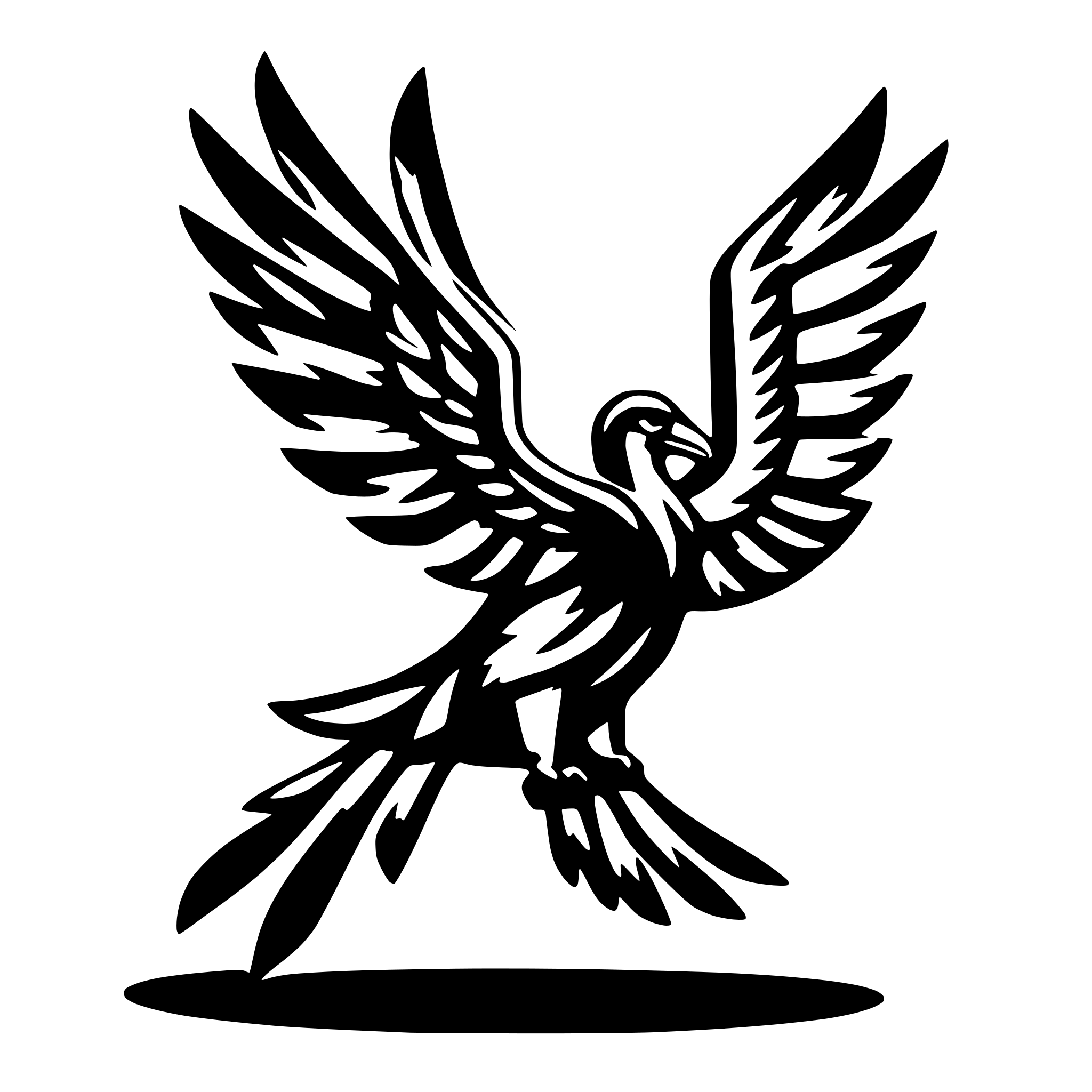 AI-generated SVG of a fenix