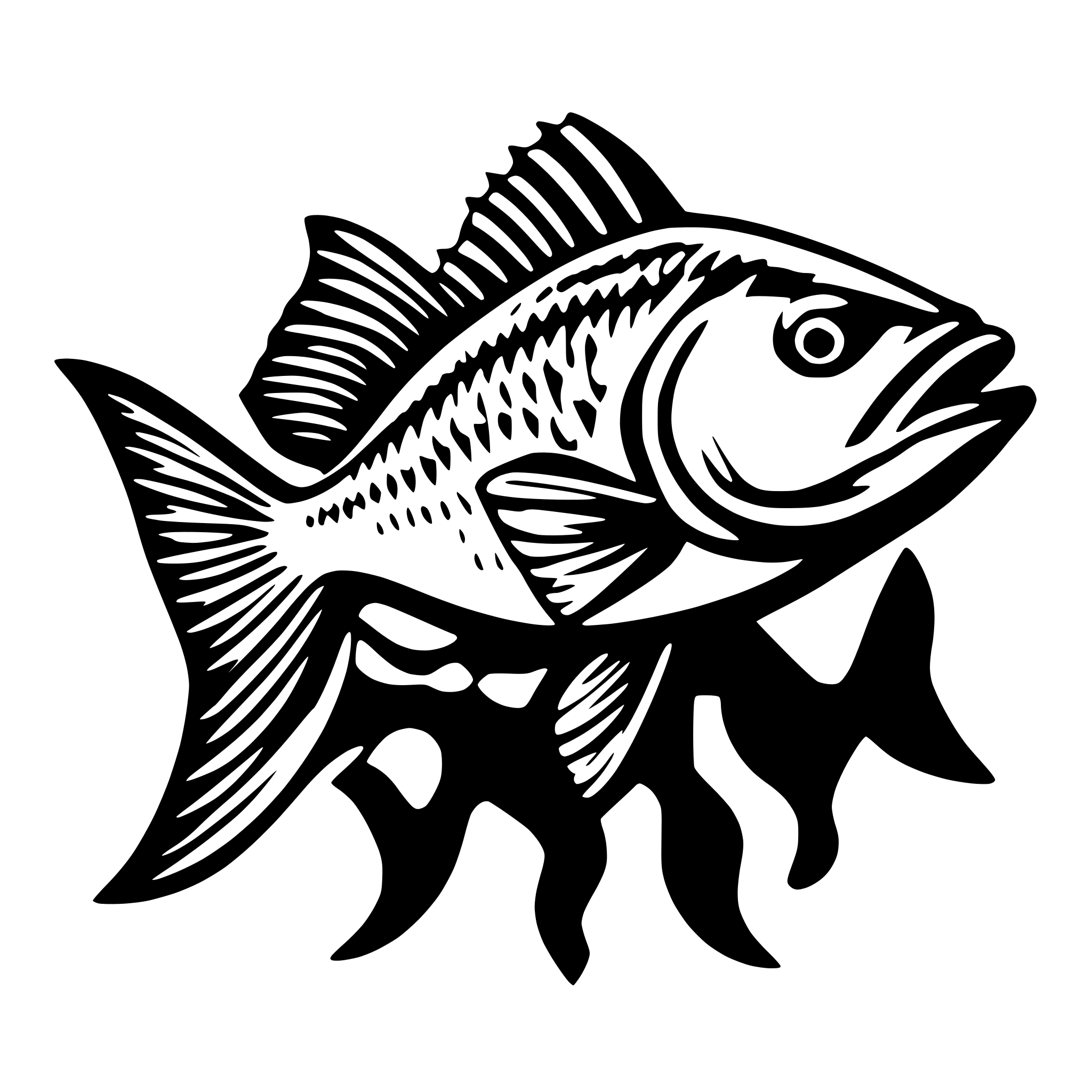 AI-generated SVG of 'Redfish'