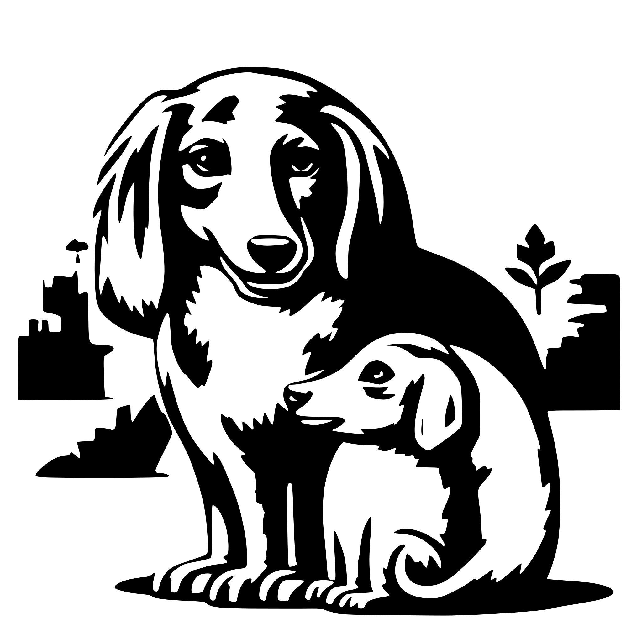 AI-generated SVG of 'animal parents having a baby'