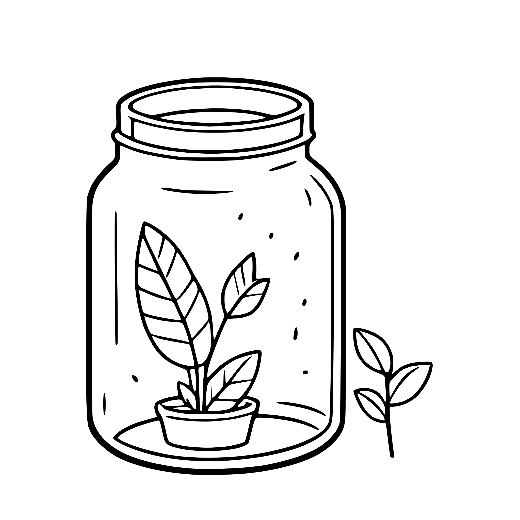 AI-generated SVG of 'firefly inside a jar'