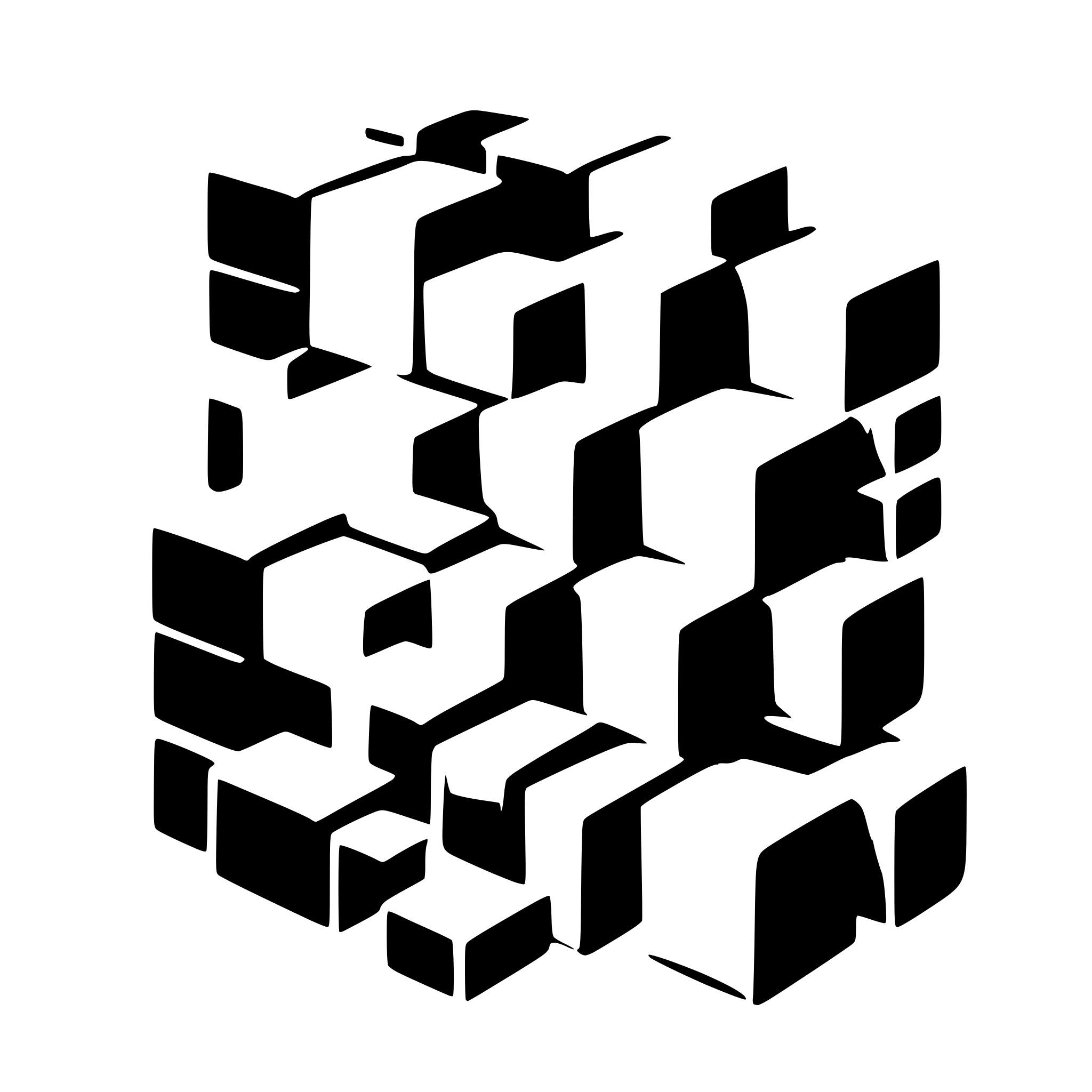 AI-generated SVG of 'a v made of cubes'
