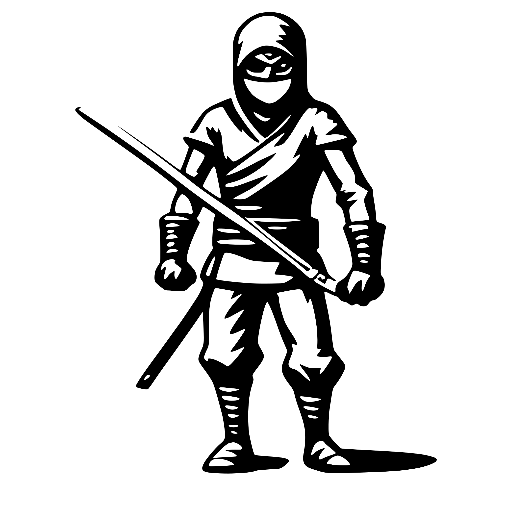AI-generated SVG of a ninja