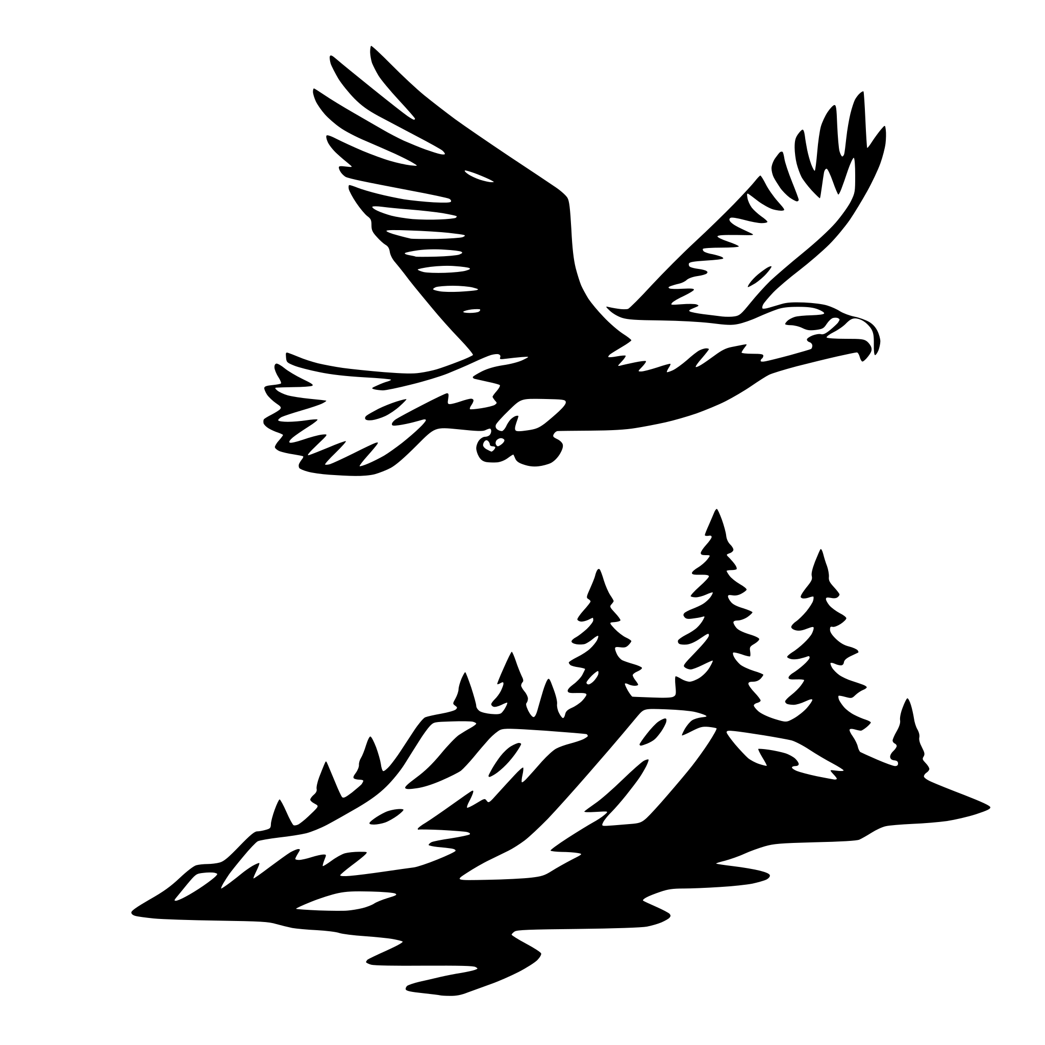 AI-generated SVG of 'eagle soaring high'