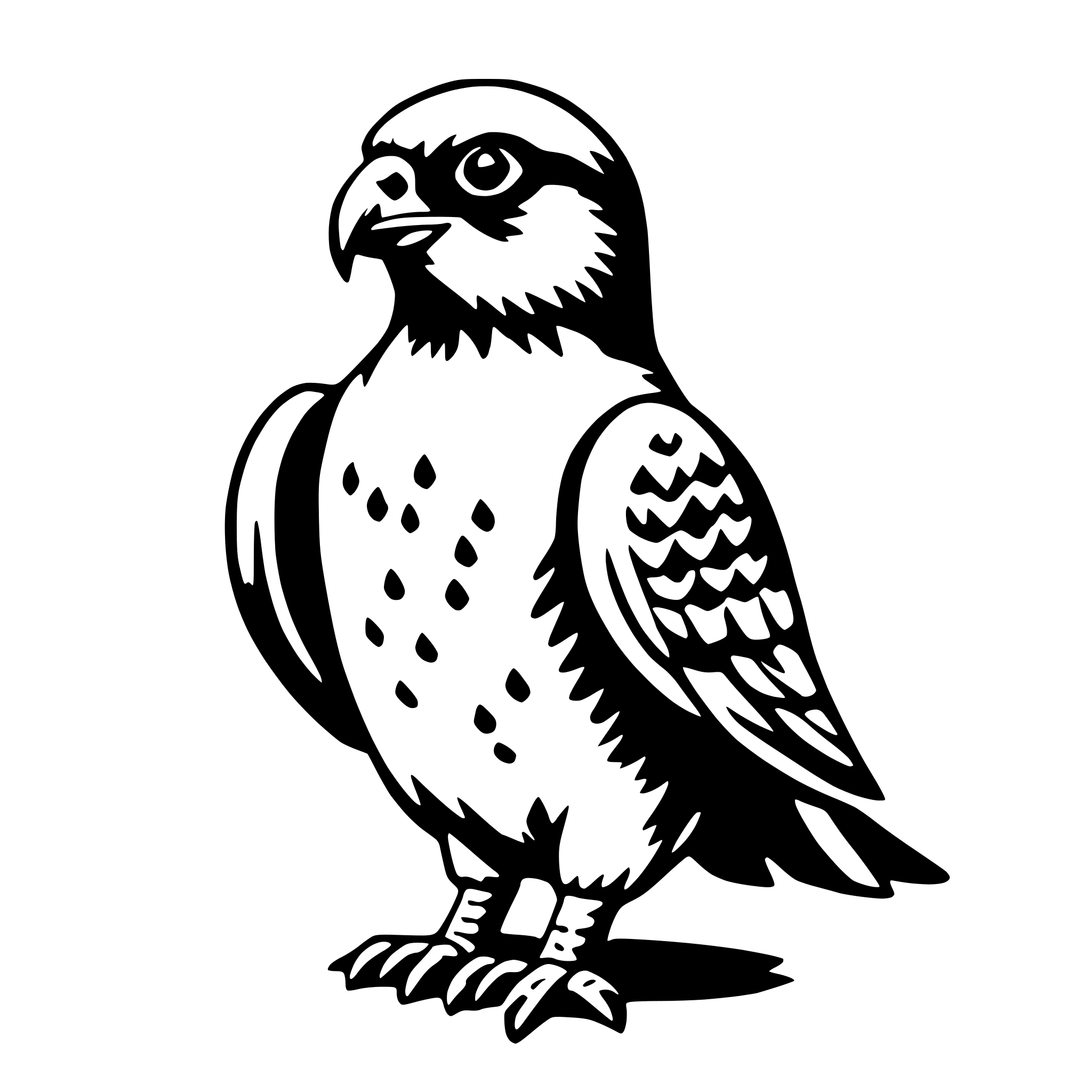AI-generated SVG of a falcon
