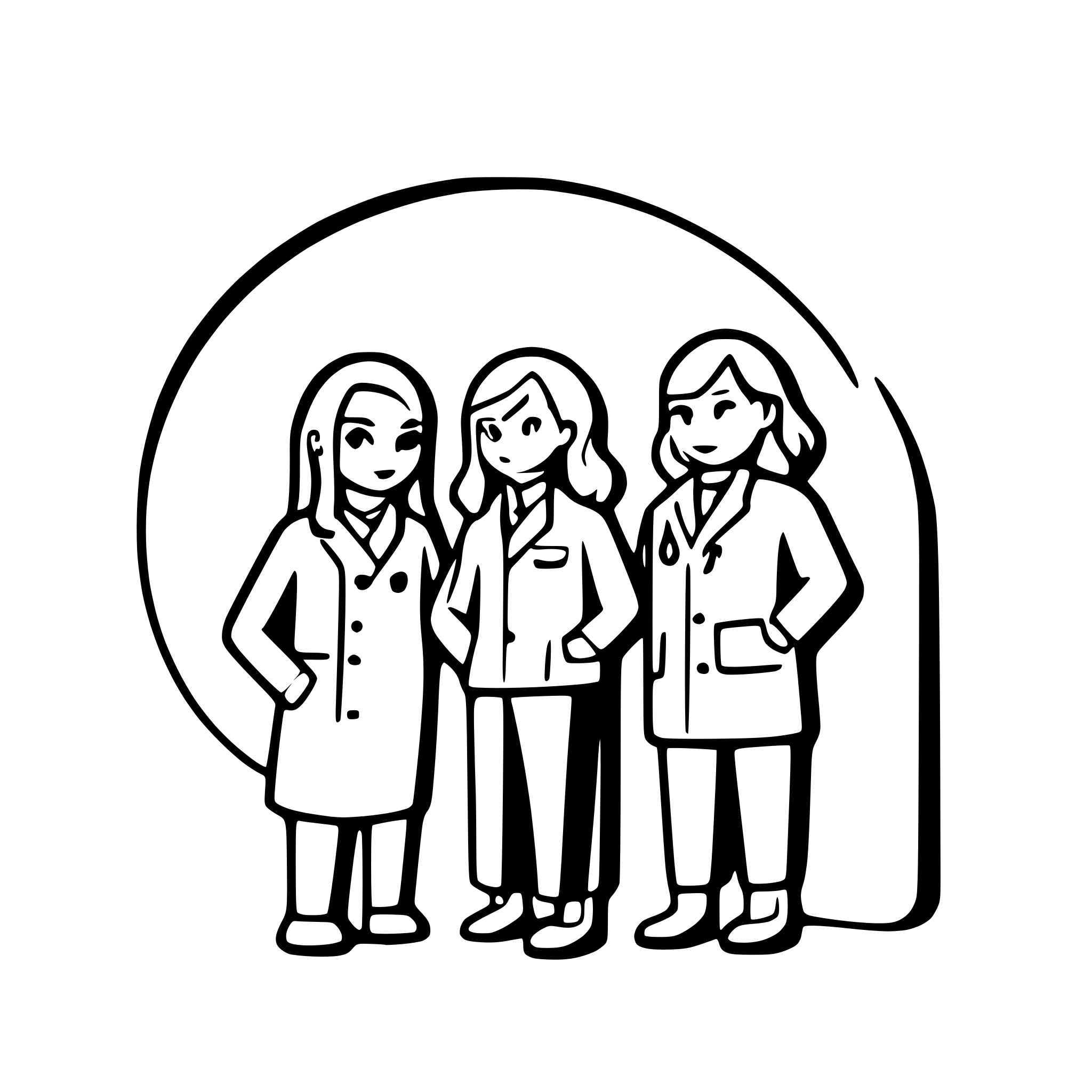 AI-generated SVG of a veterinarians forming a team