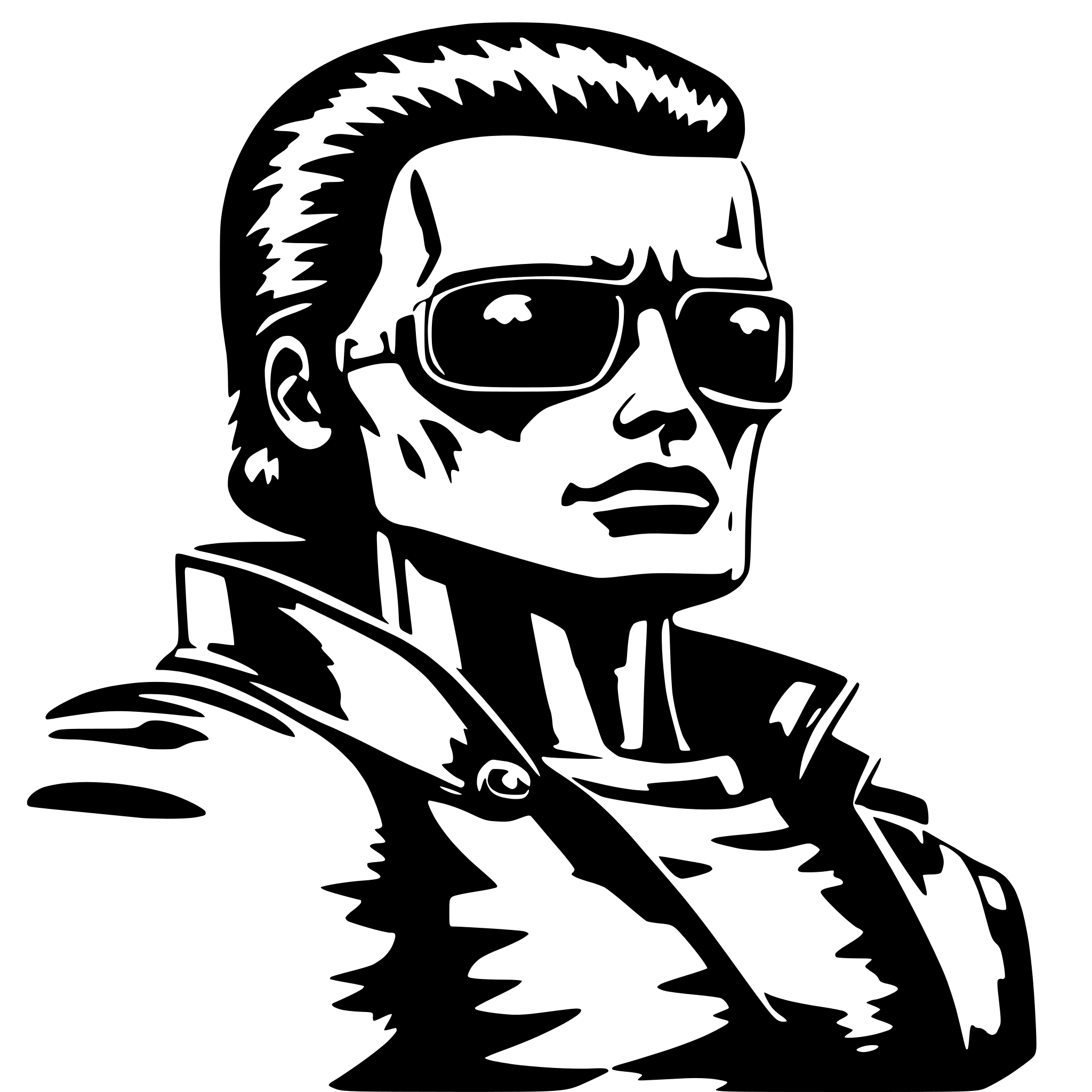AI-generated SVG of a chilling terminator