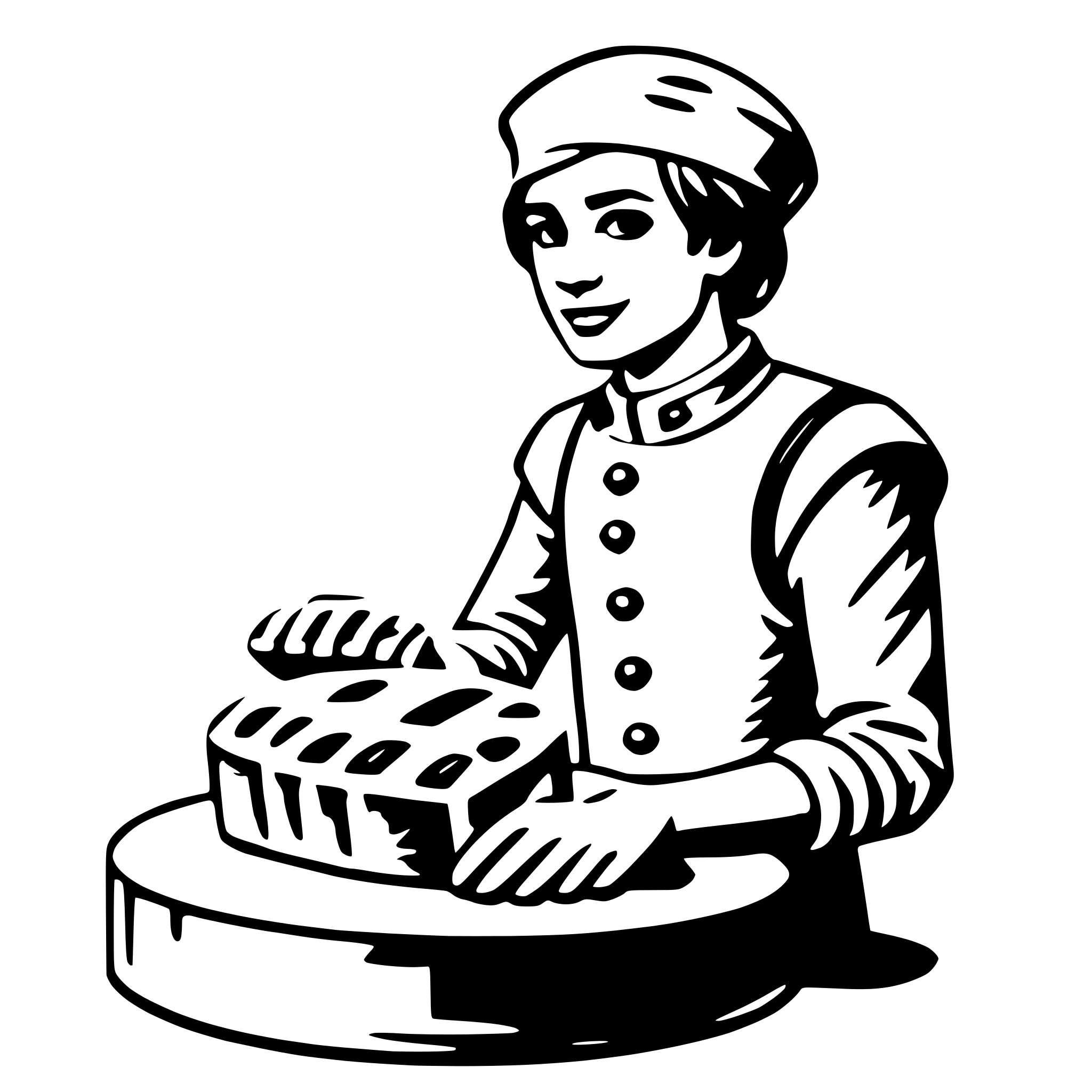 AI-generated SVG of 'baker'