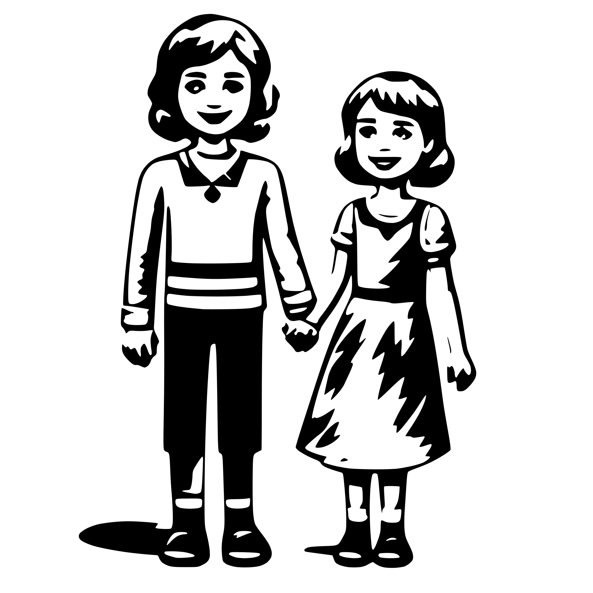 AI-generated SVG of a an educator with toddlers holding hands AI-generated SVG of a an educator with toddlers holding hands