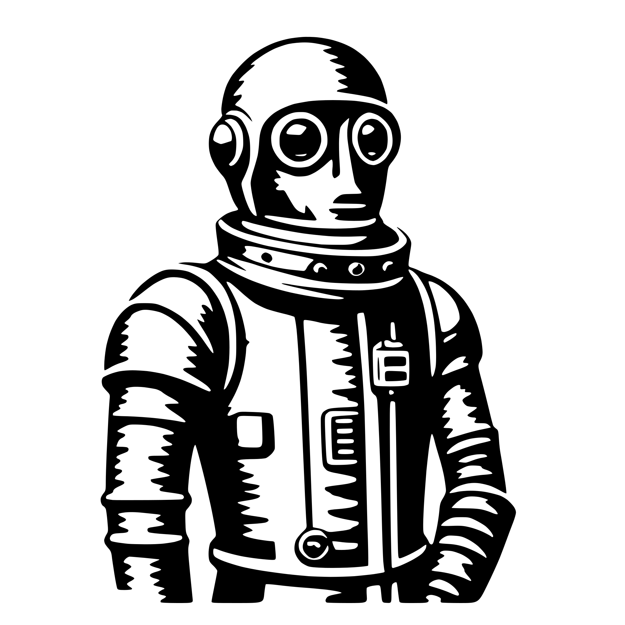 AI-generated SVG of a deep sea diver