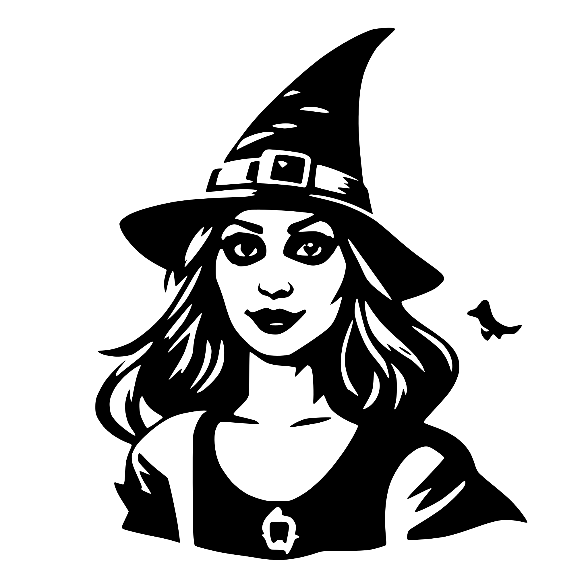 AI-generated SVG of 'halloween witch'