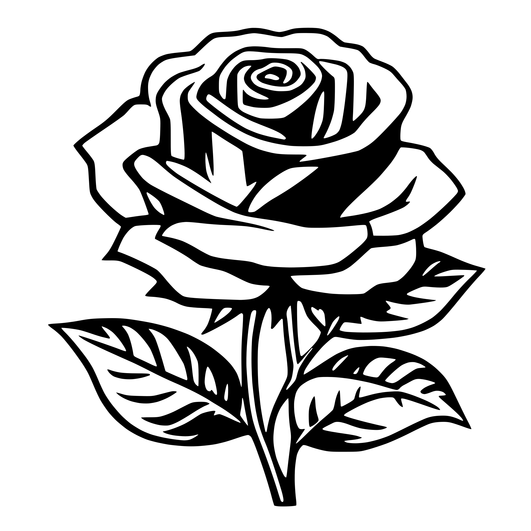 AI-generated SVG of 'Create a beautiful Rose flower'