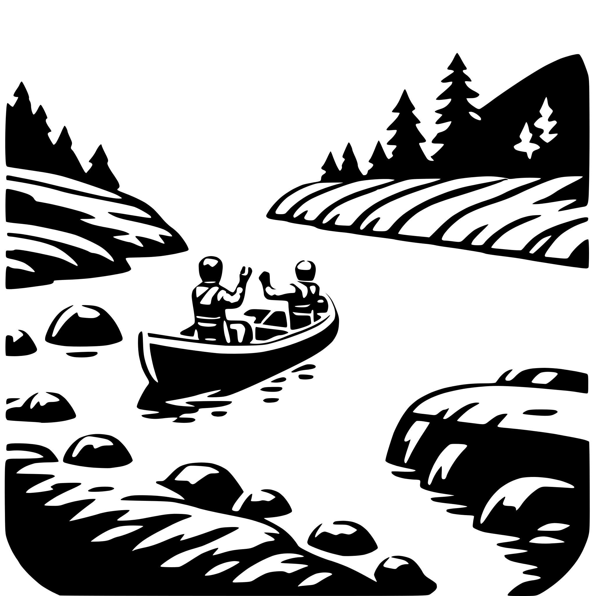 AI-generated SVG of 'canyon river rafting'