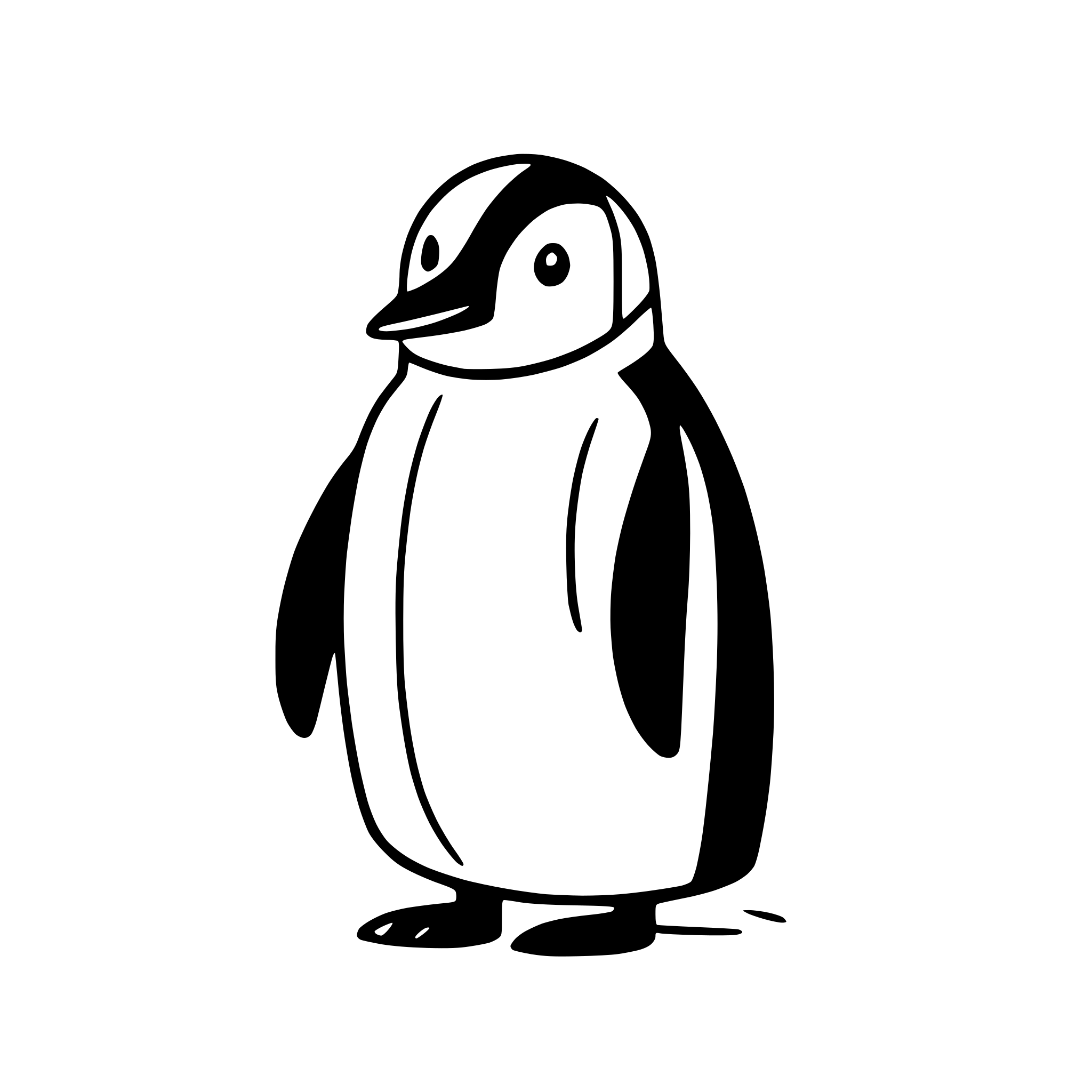 AI-generated SVG of 'penguin huddled in snow'