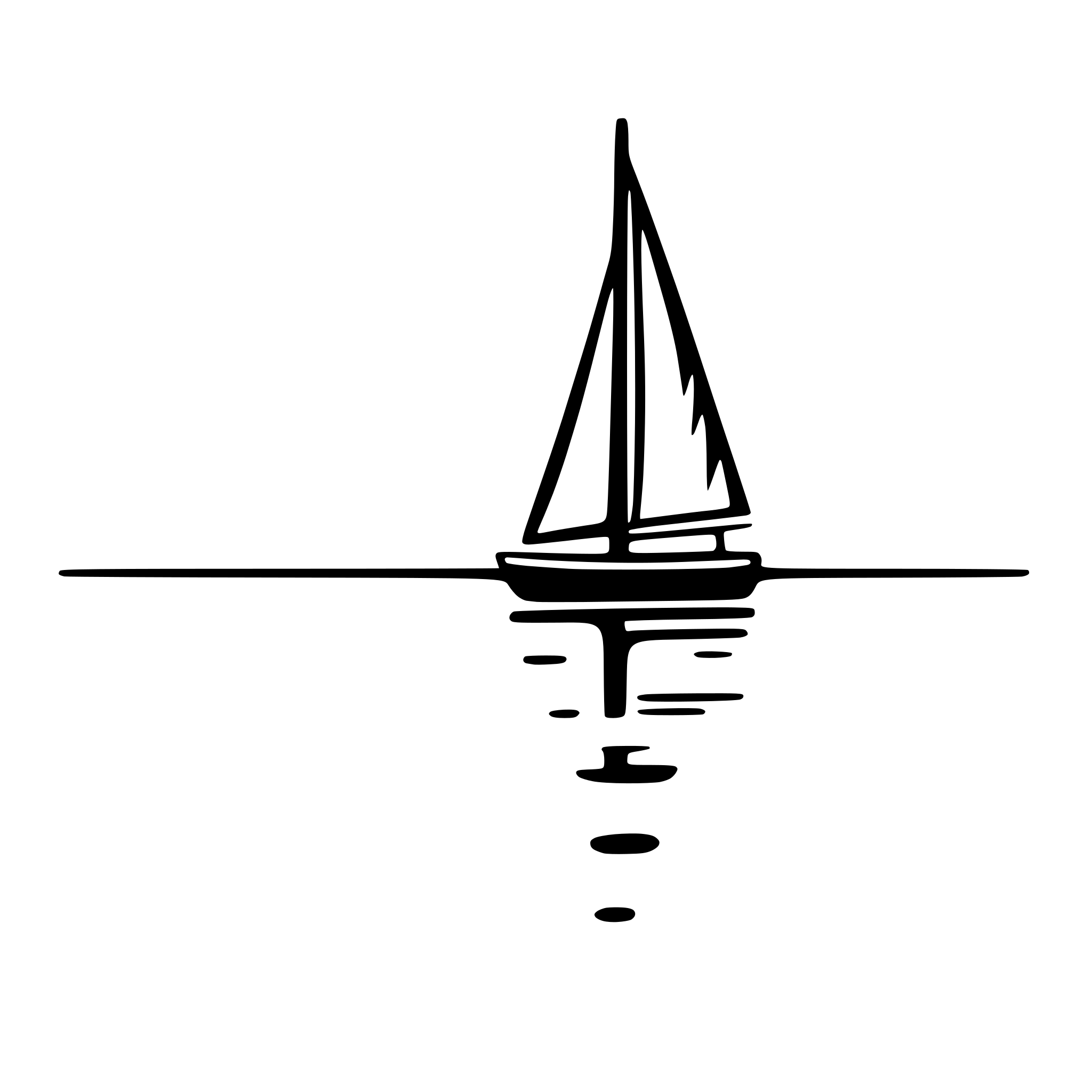 AI-generated SVG of 'sailboat on calm ocean'