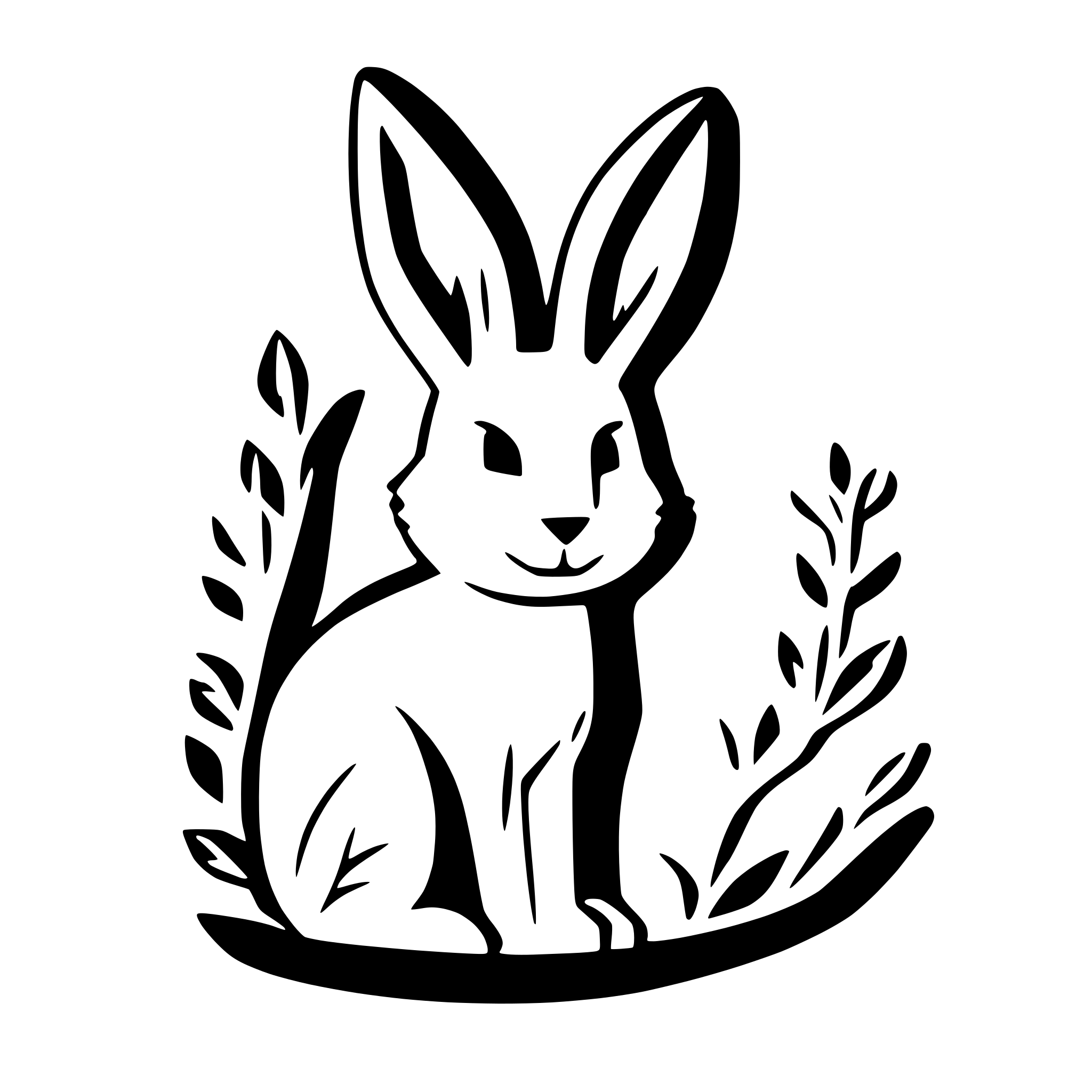 AI-generated SVG of a easter bunny
