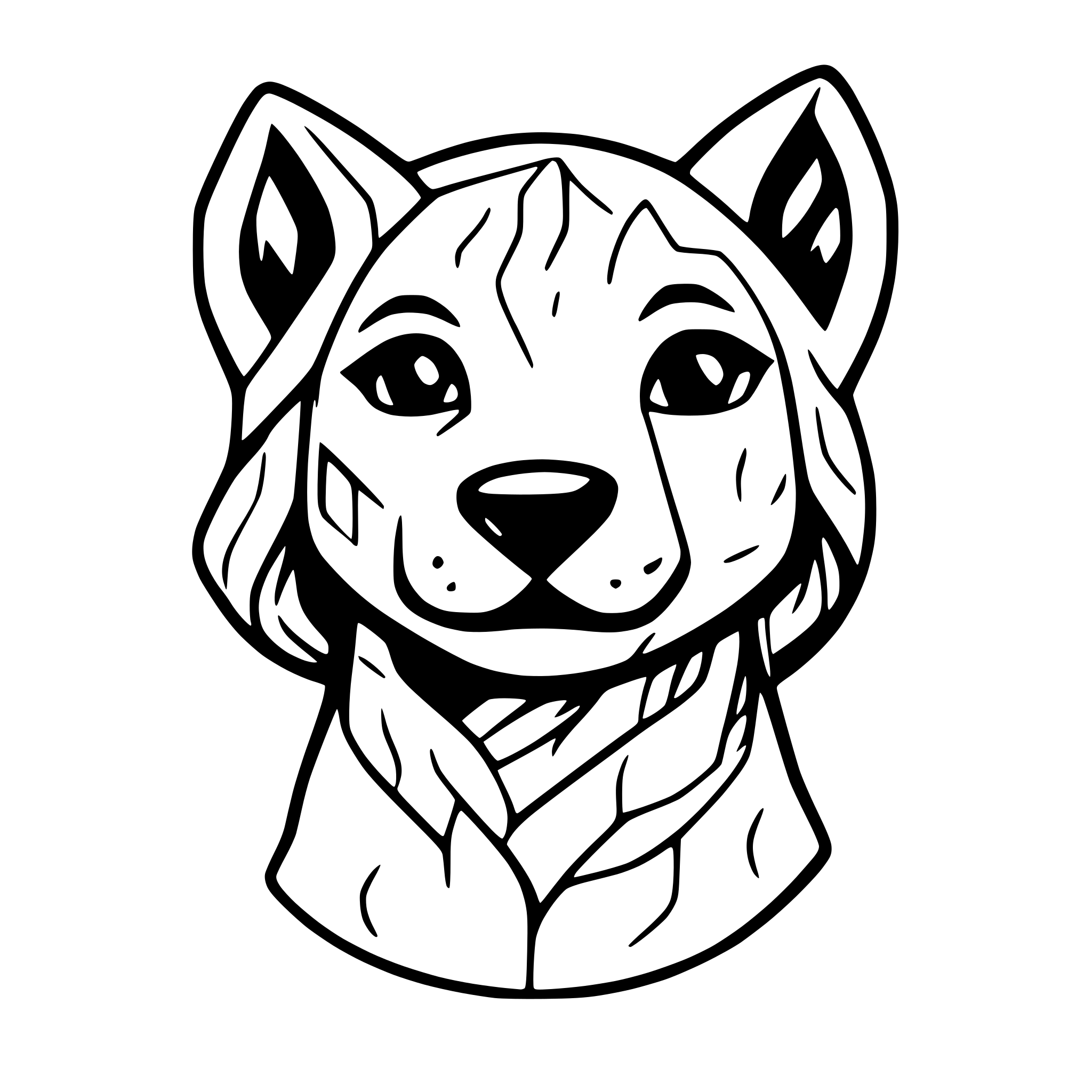 AI-generated SVG of 'dog head'