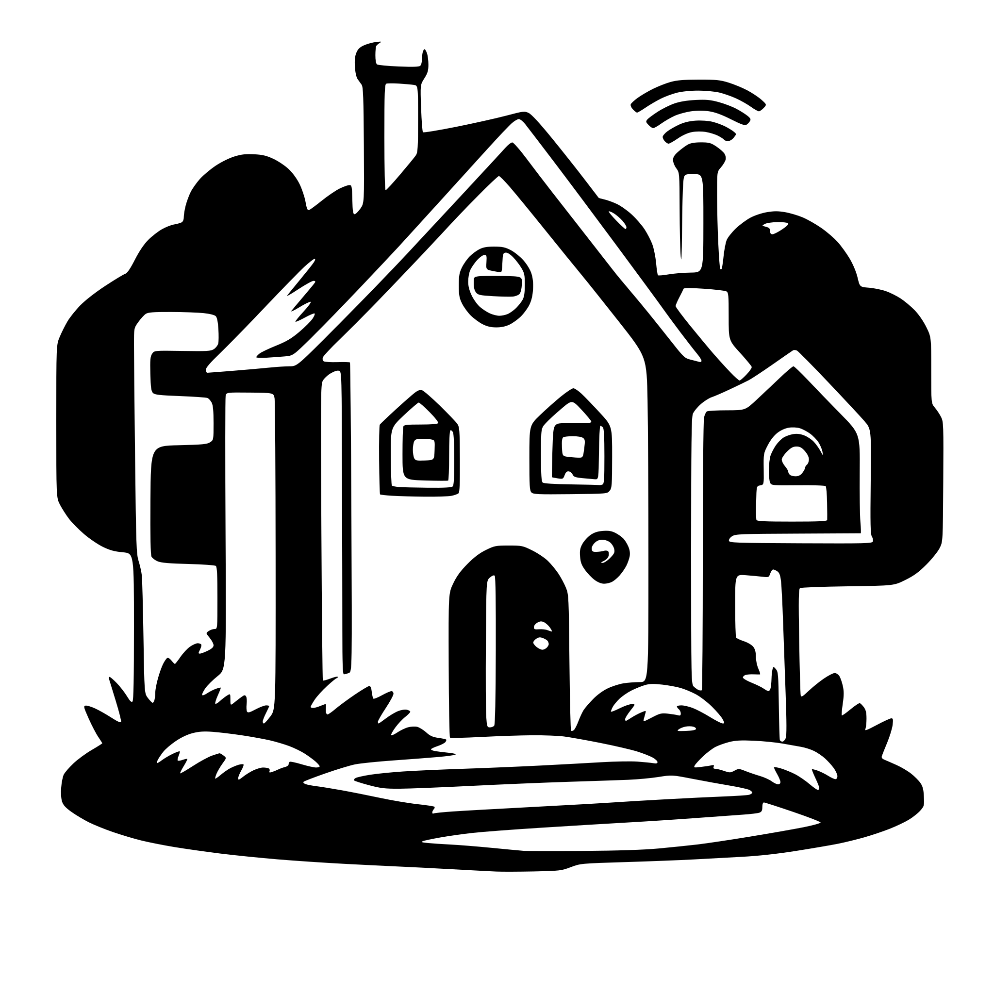 AI-generated SVG of a wifi home
