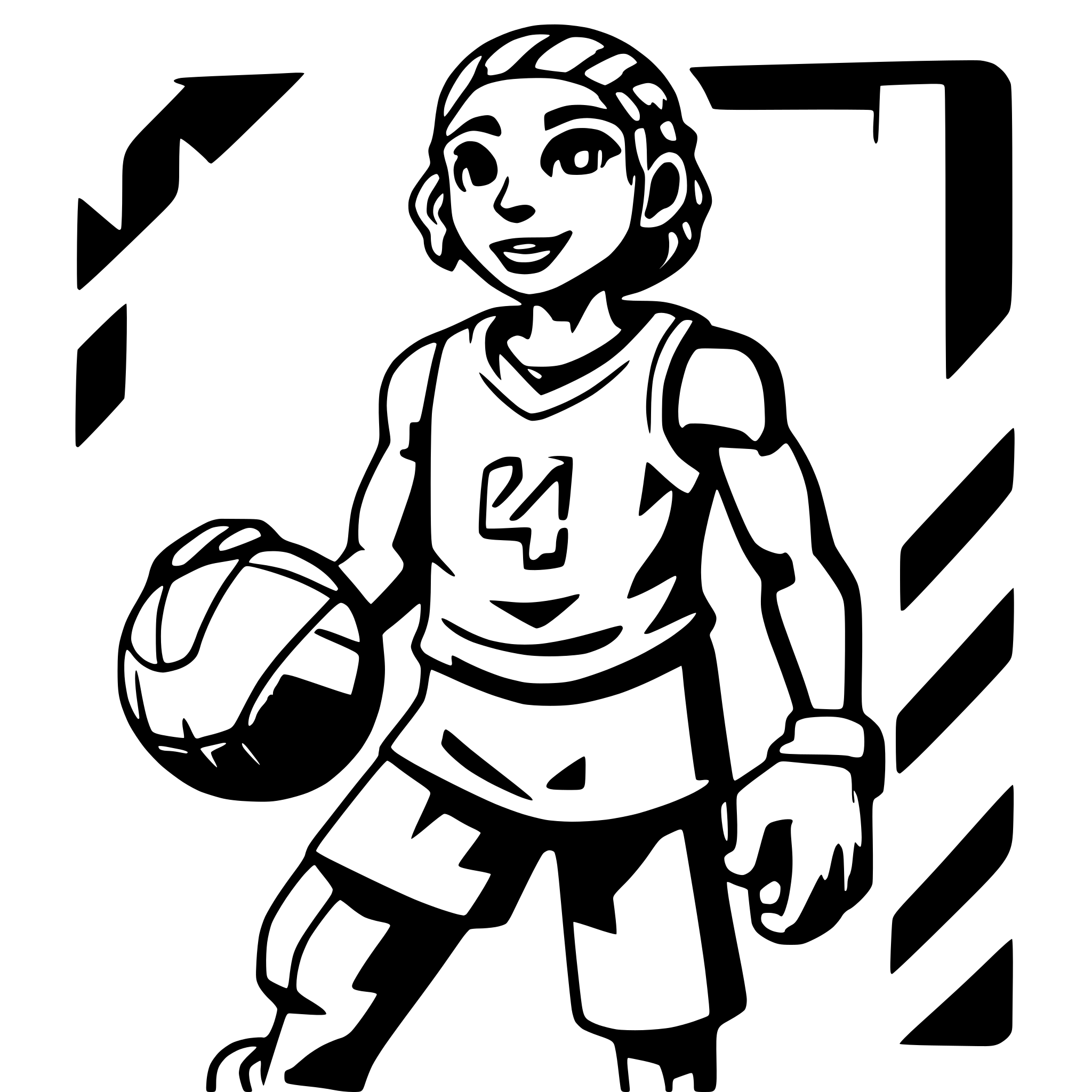 AI-generated SVG of a Basketball player