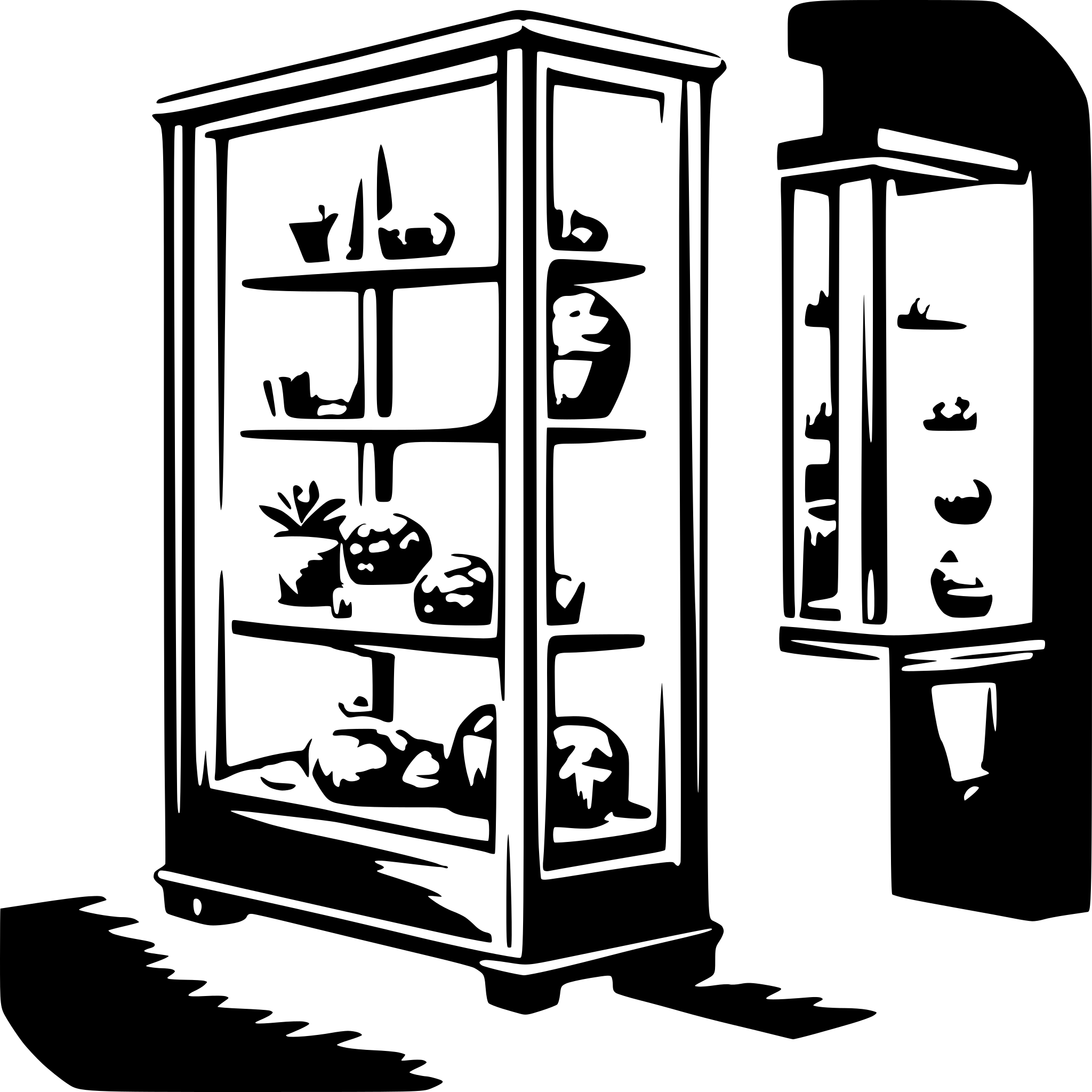 AI-generated SVG of a vitrine