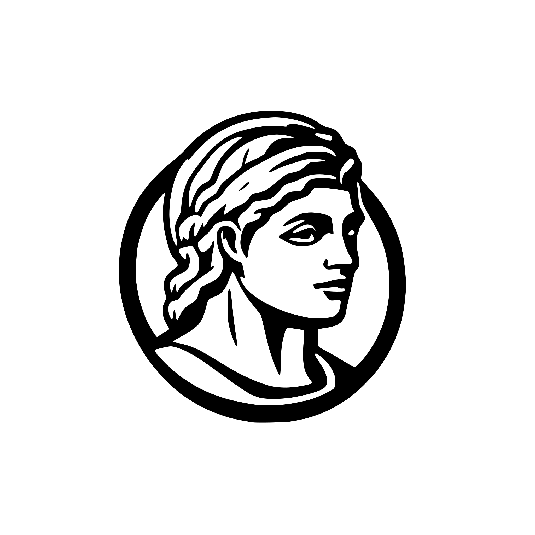 AI-generated SVG of 'head of ancient roman'