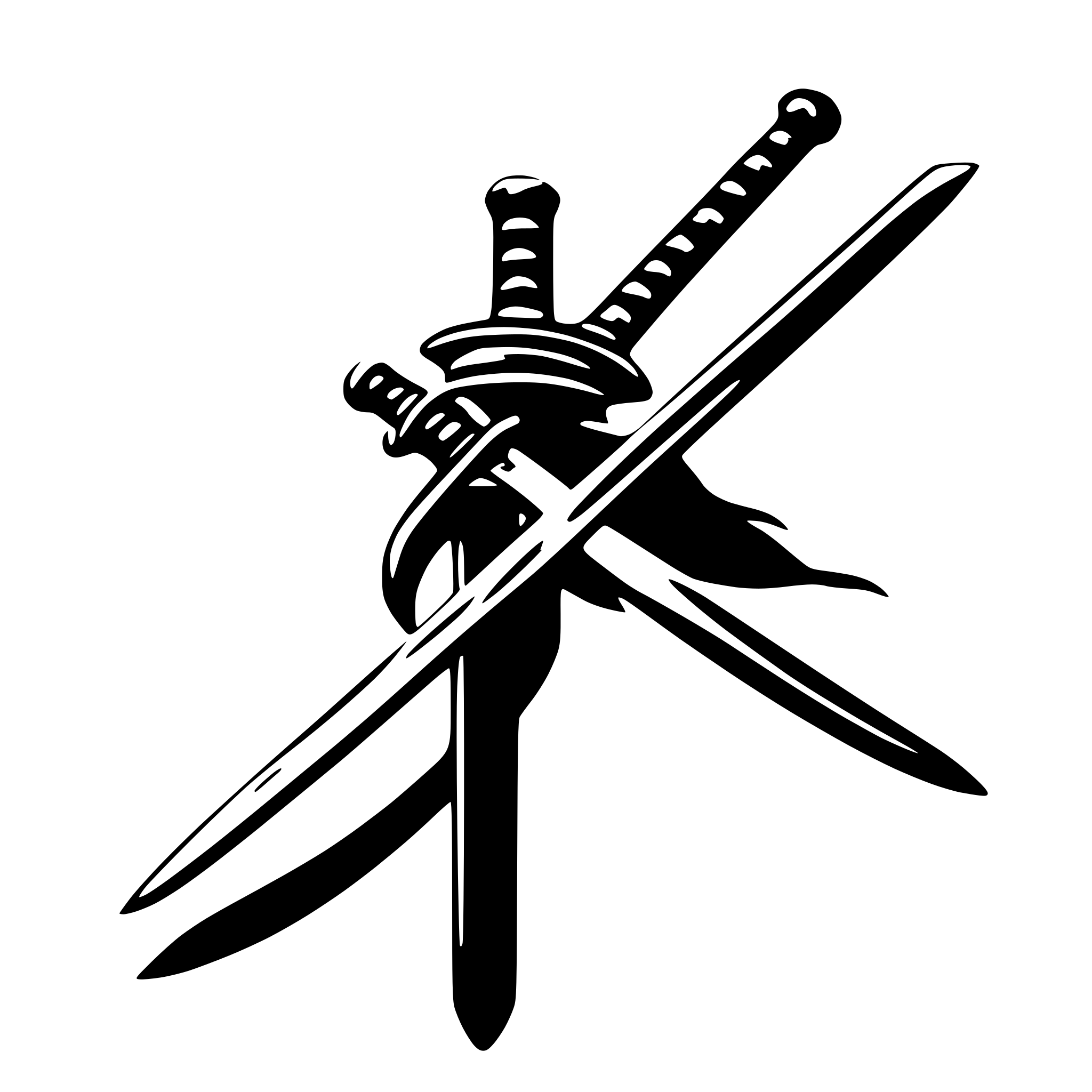 AI-generated SVG of 'One katana'