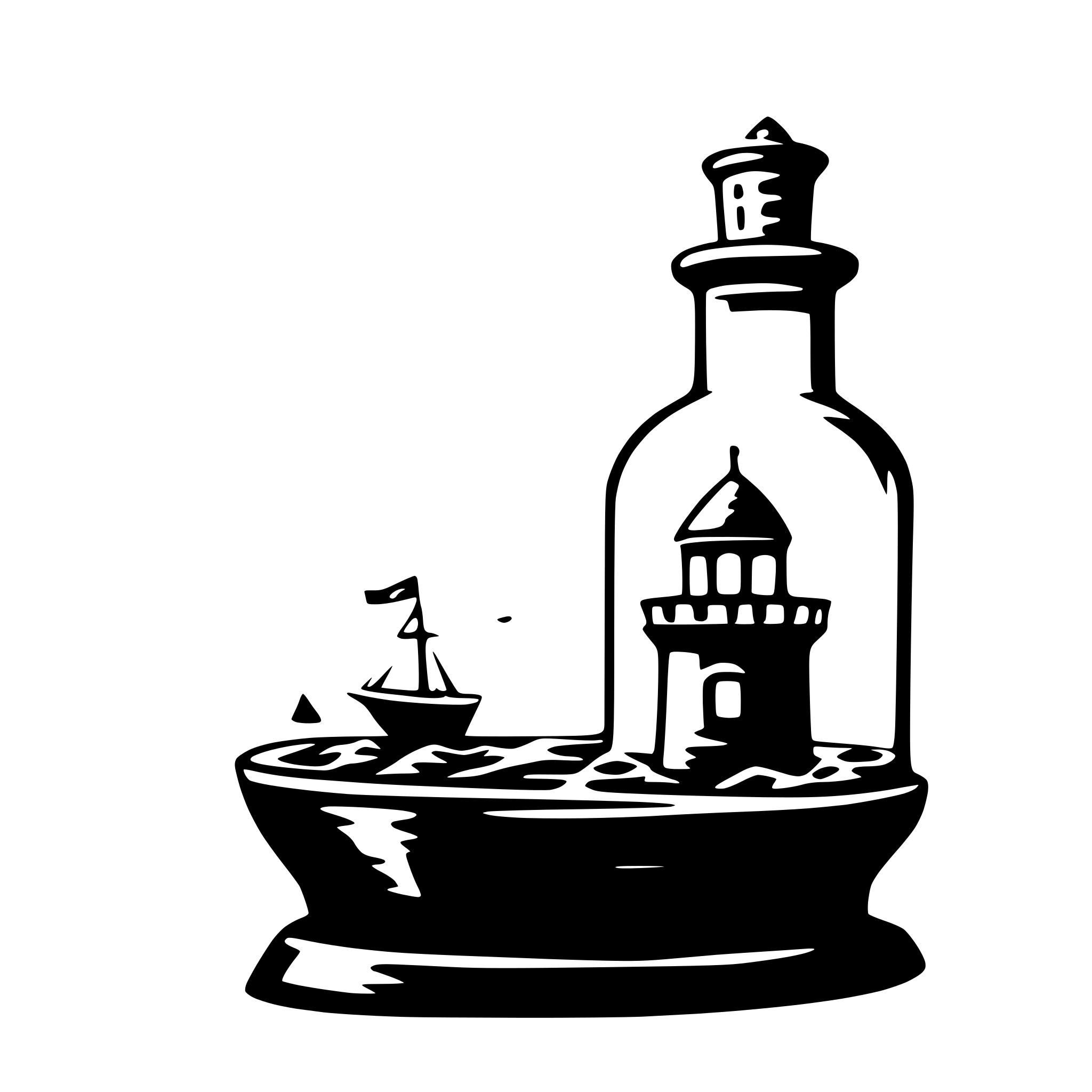 AI-generated SVG of 'ship in bottle'