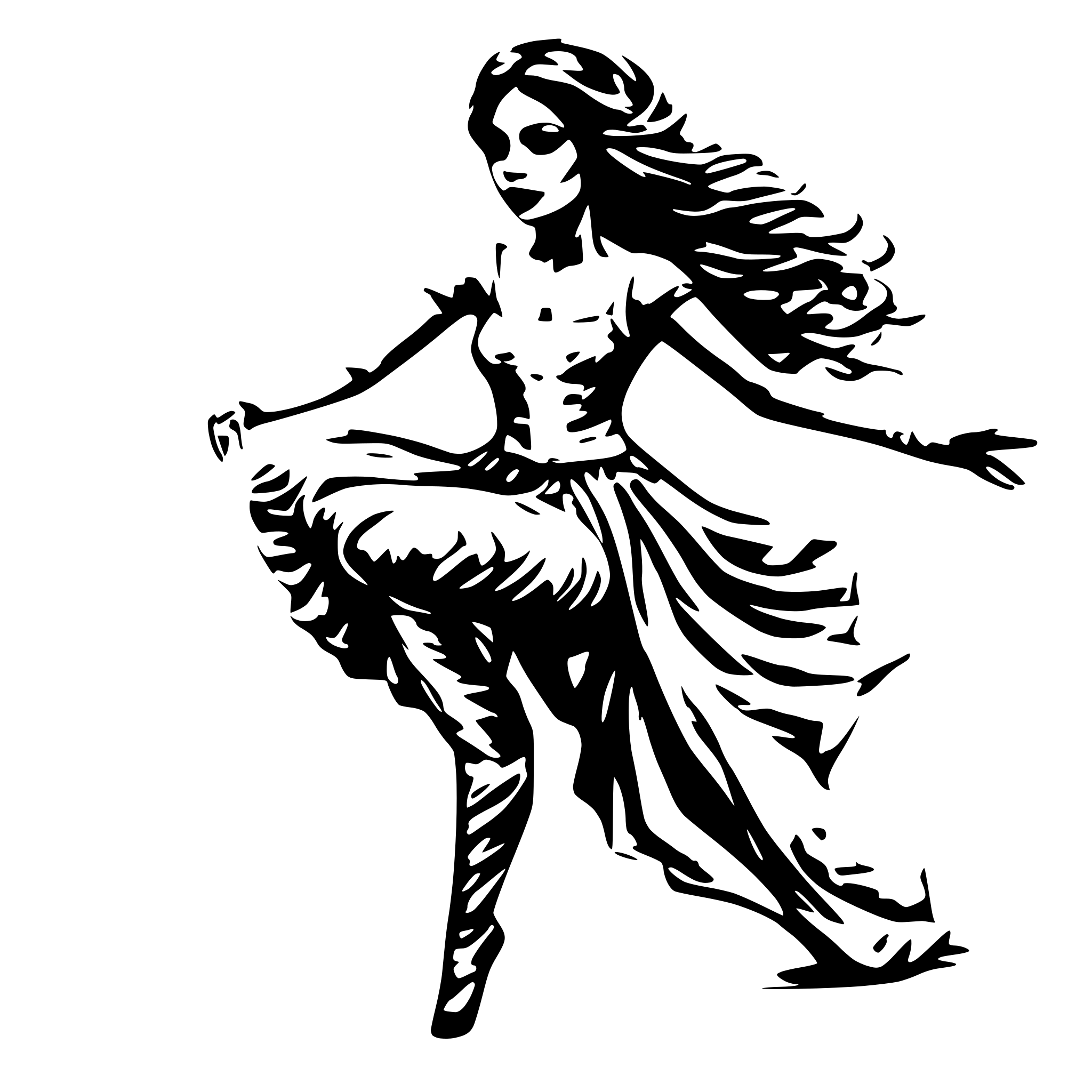 AI-generated SVG of a dancer