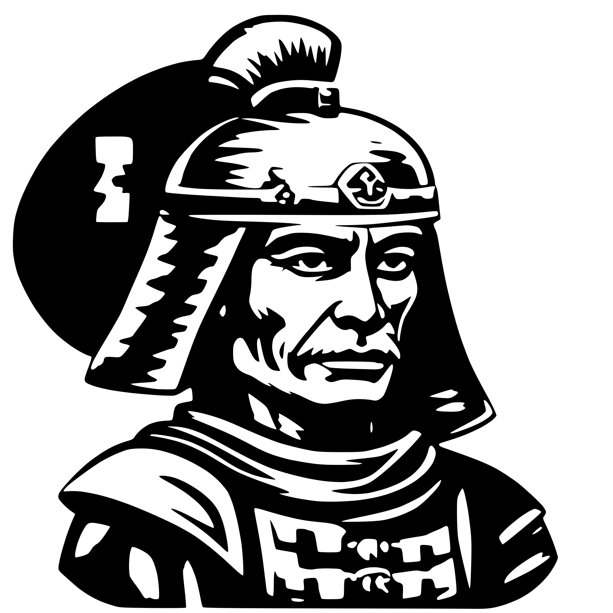 AI-generated SVG of a old samurai