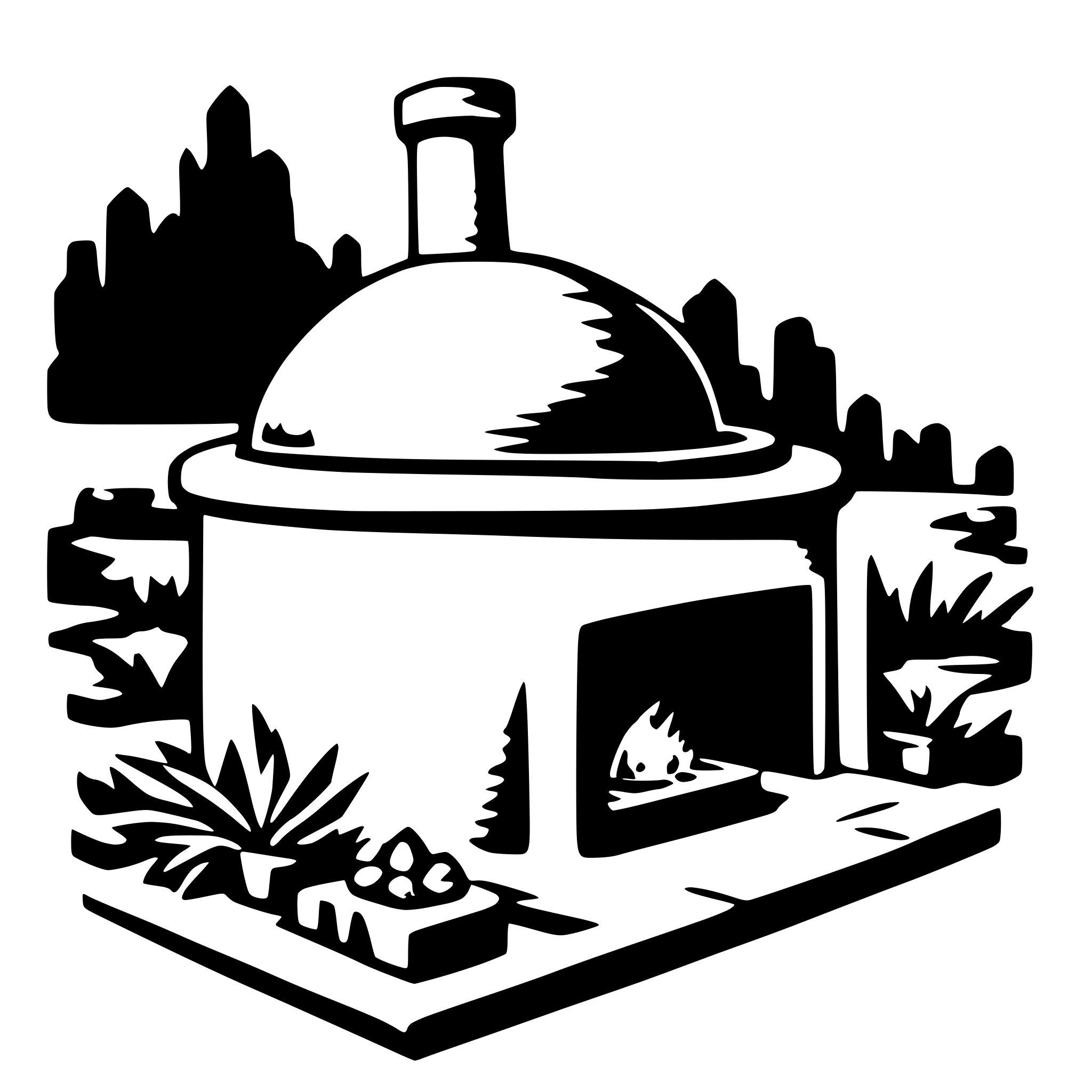 AI-generated SVG of a clay oven