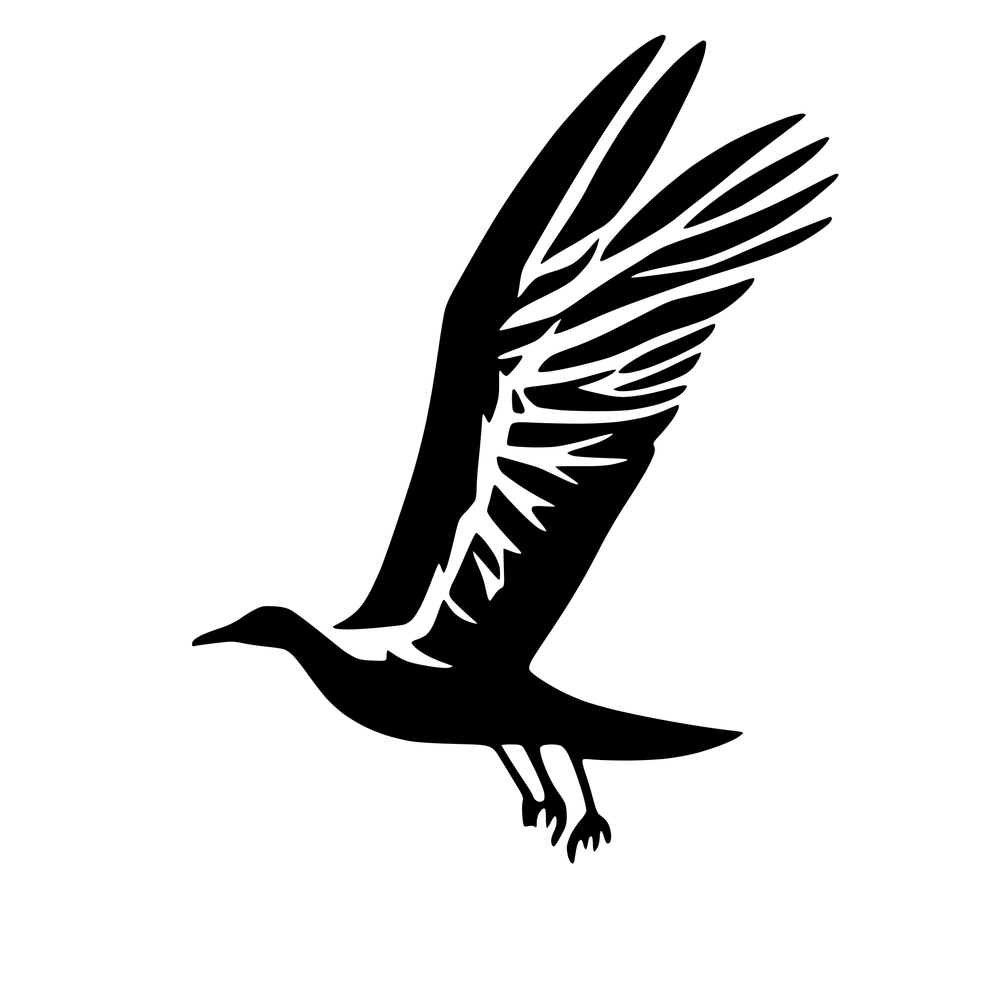 AI-generated SVG of 'A flying seagull'