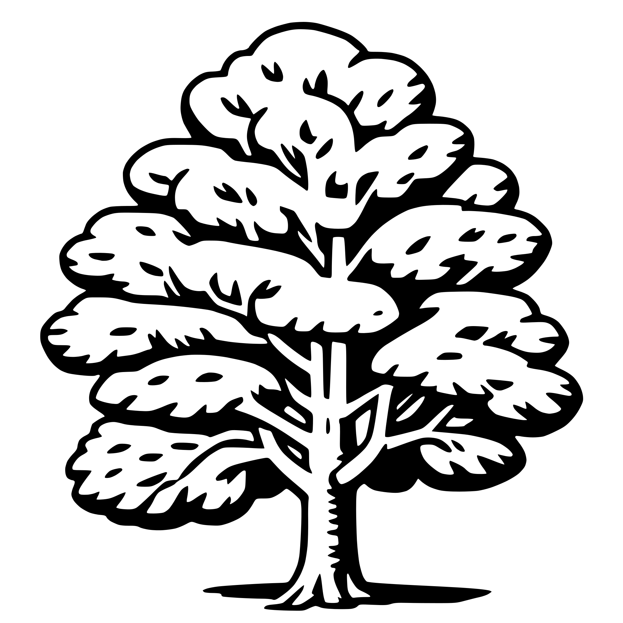 AI-generated SVG of a elm tree