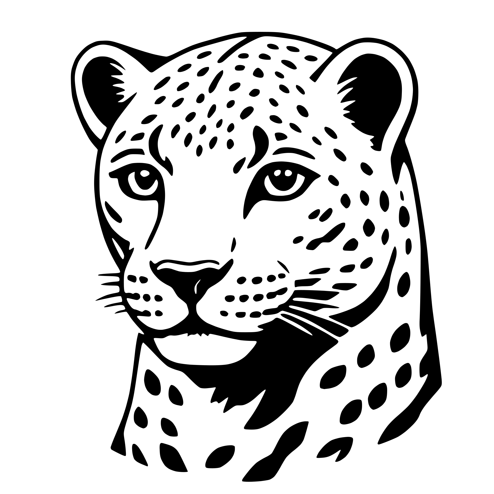 AI-generated SVG of 'leopard'