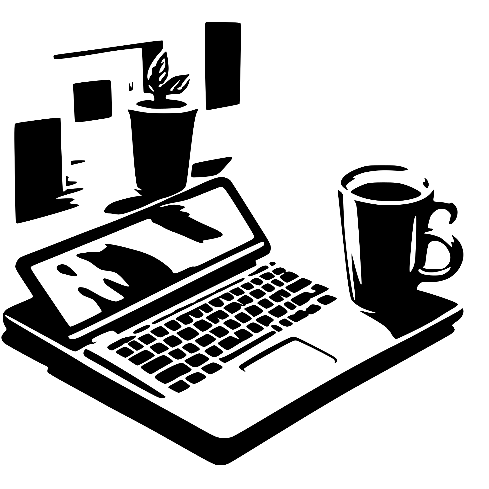 AI-generated SVG of a A sleek laptop open on a modern desk with a cup of coffee beside it. AI-generated SVG of a A sleek laptop open on a modern desk with a cup of coffee beside it.