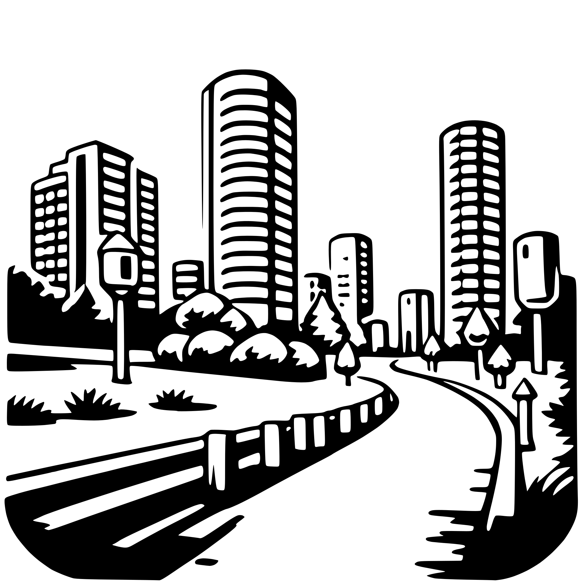 AI-generated SVG of a nighttime city exploration