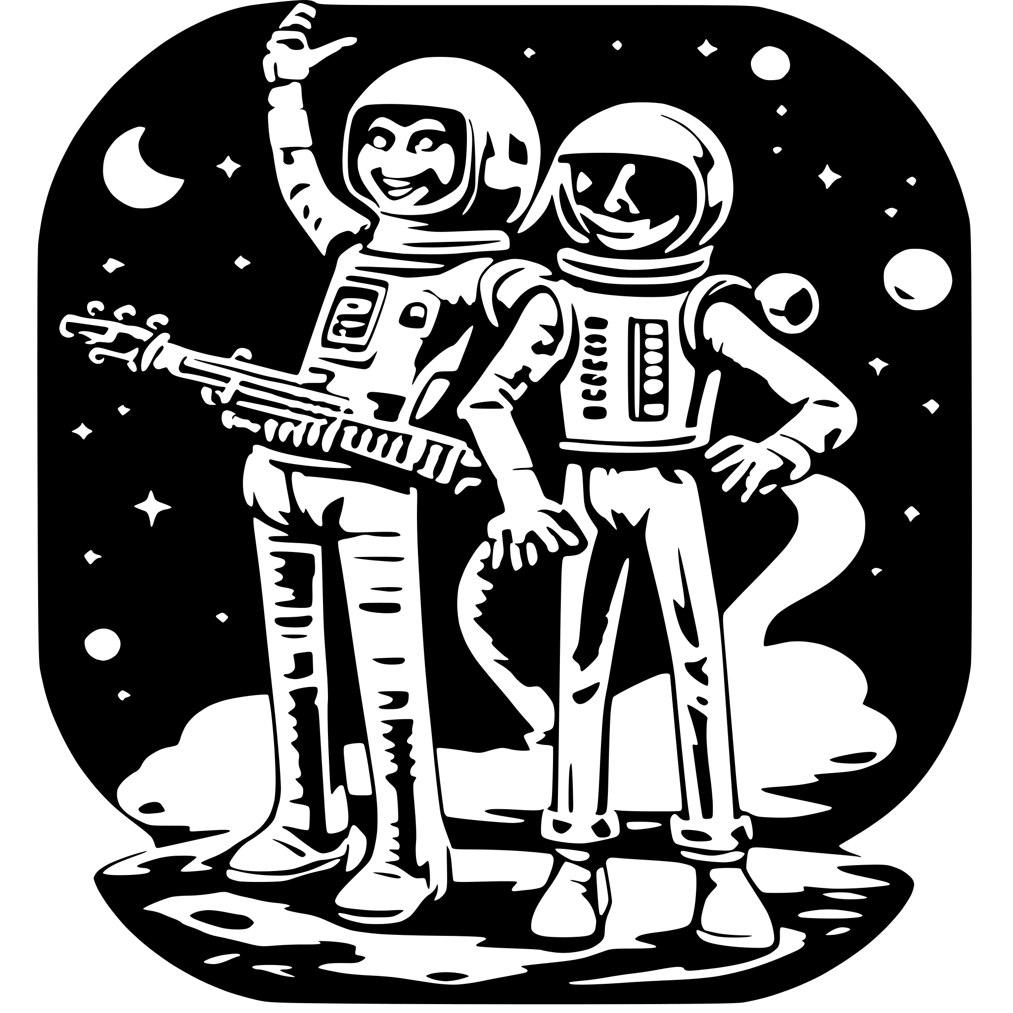 AI-generated SVG of 'tune squad from Space jame'