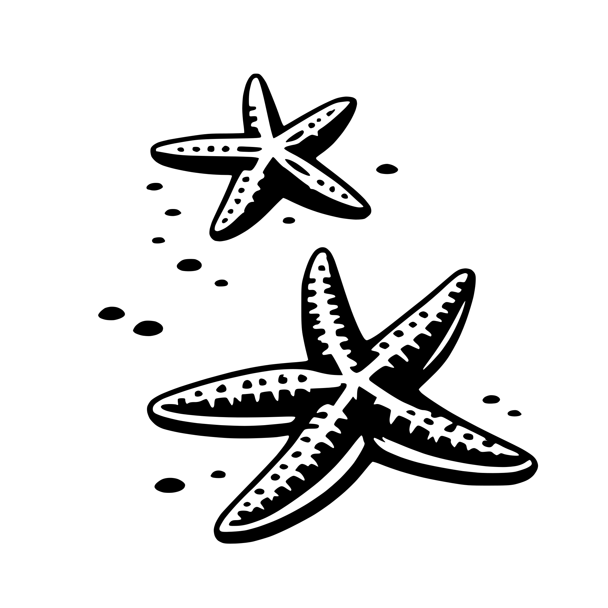 AI-generated SVG of 'starfish on sand'