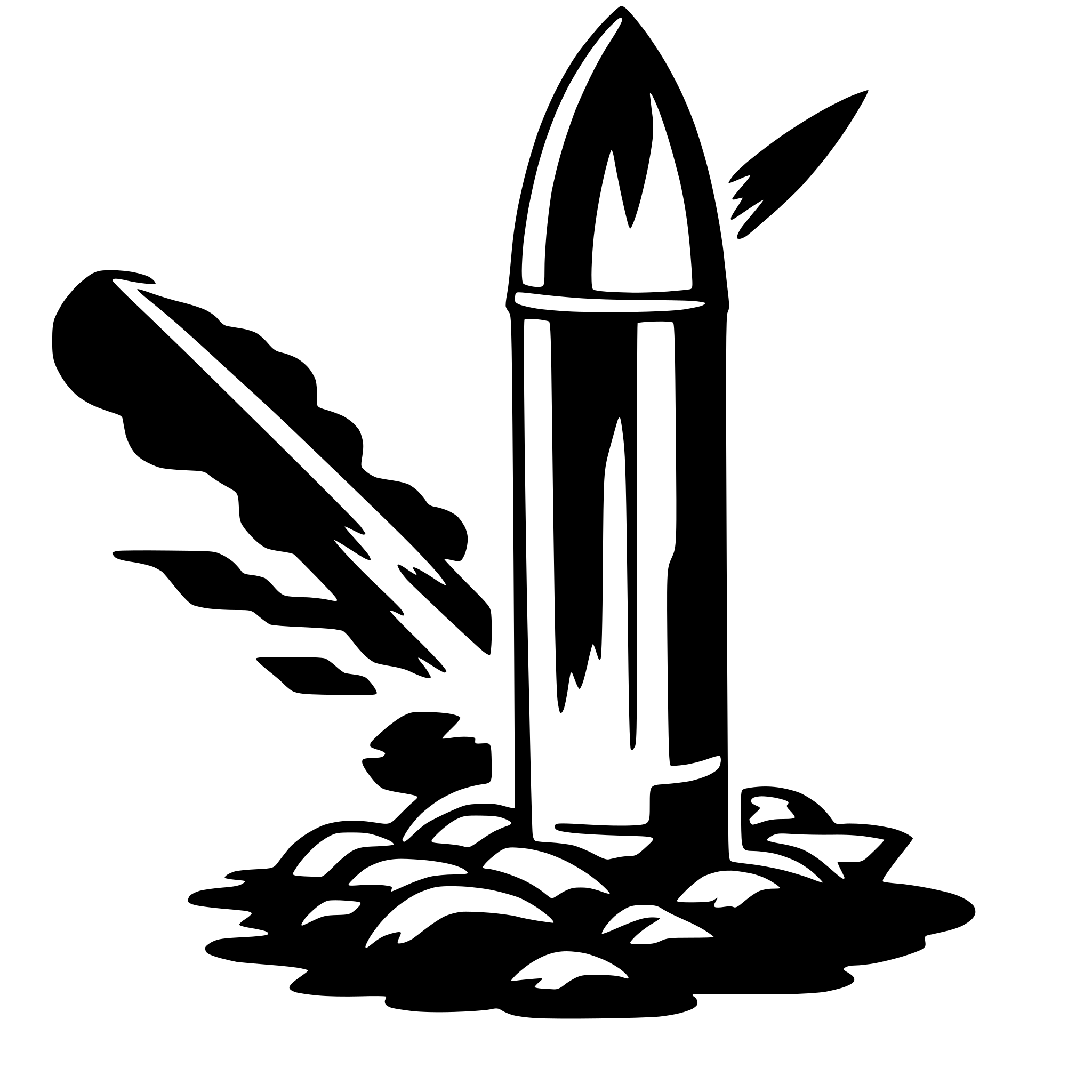 The SVG depicts a stylized rocket launching from a launchpad. The rocket is in the process of lifting off, with smoke or exhaust visible behind it. The launchpad appears to be a simple, flat surface with a few small rocks or pebbles scattered around it. The overall style is simplistic and cartoonish, with bold outlines and minimal shading. 
