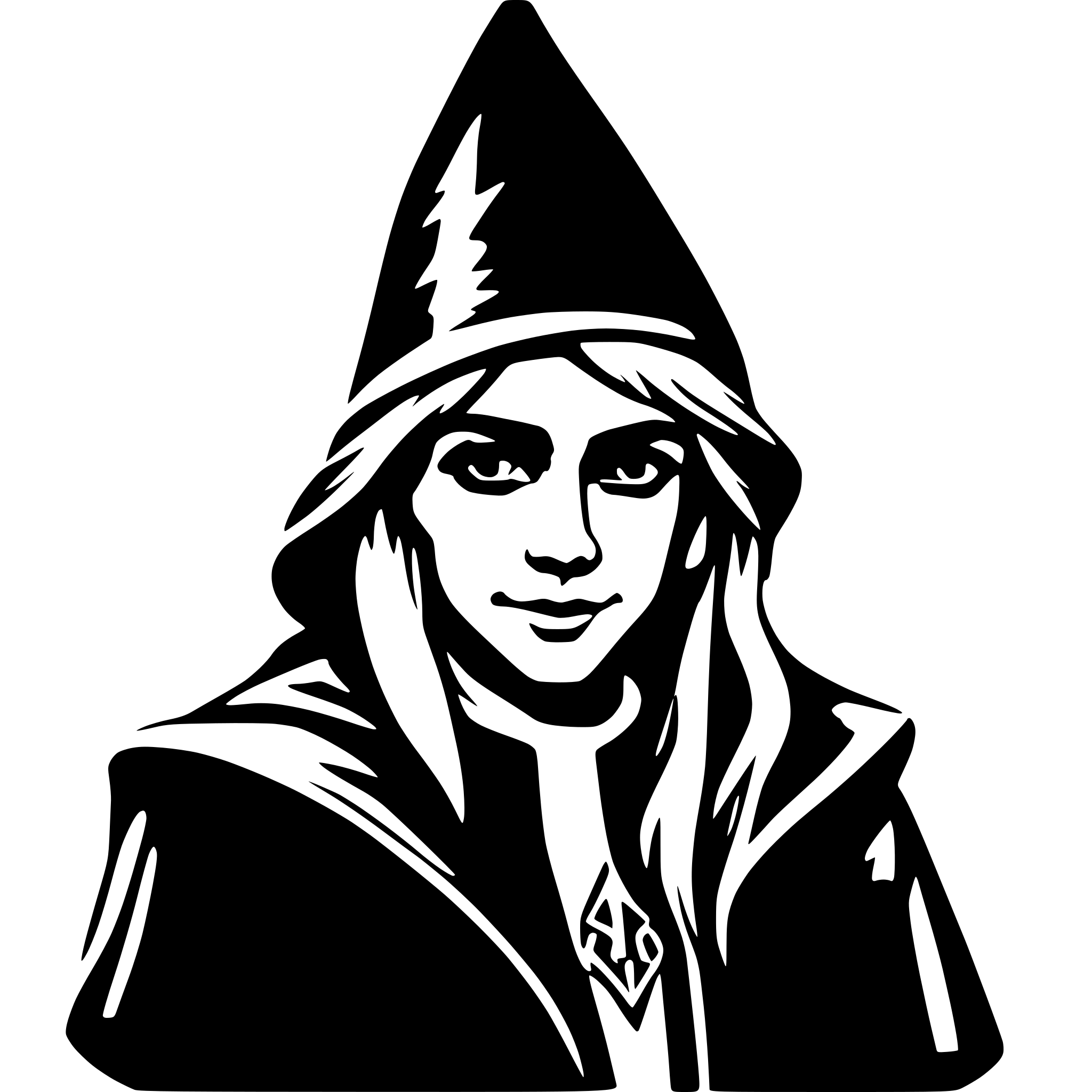 AI-generated SVG of 'elf wizard'