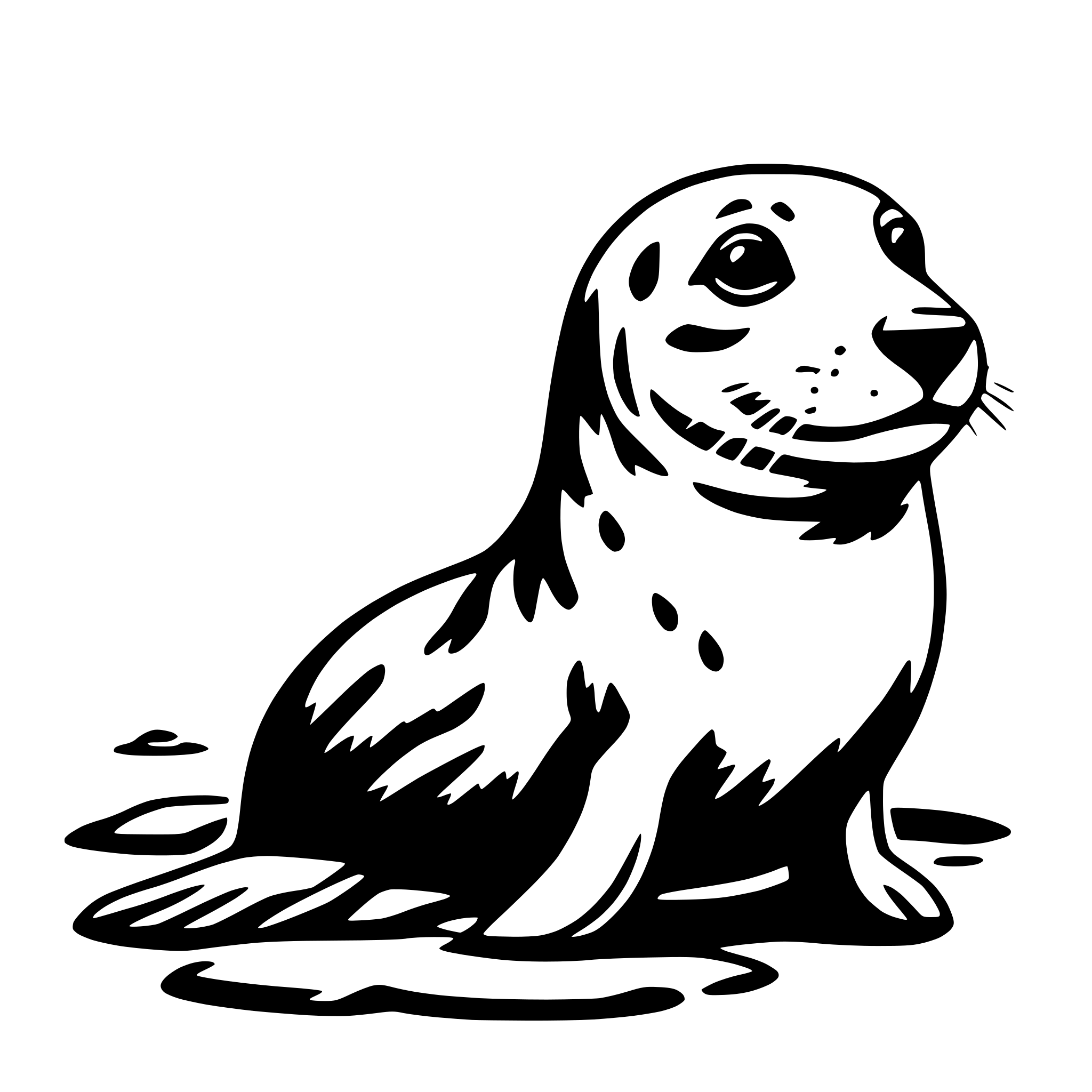 AI-generated SVG of a harbor seal